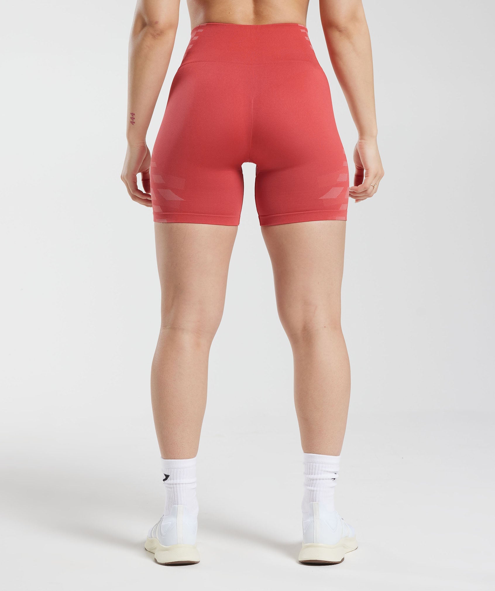 GYMSHARK Gymshark High-Performance Training Shorts - Sunbaked Crimson & Clay Blush 