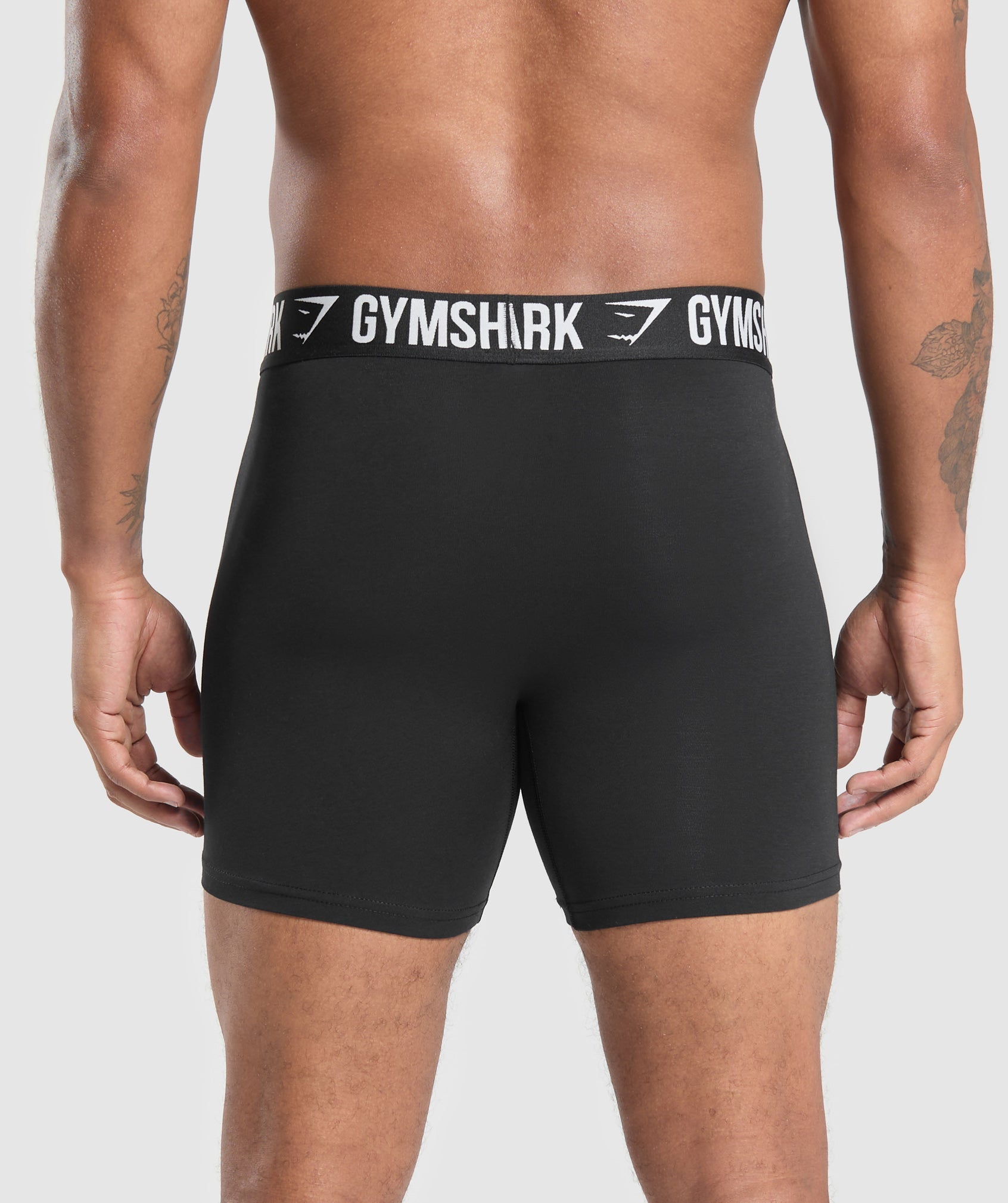 GYMSHARK Gymshark 3-Pack Extended Length Boxer Briefs - Triple Black Colorway