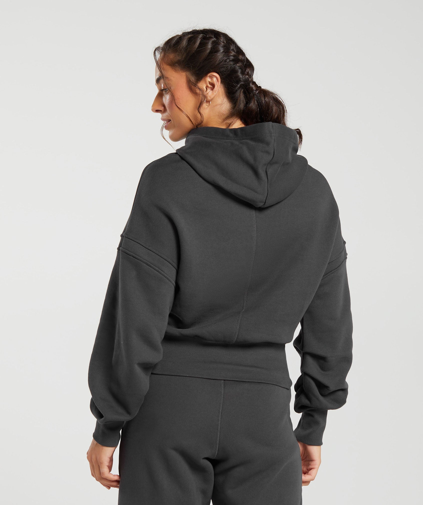 GYMSHARK Gymshark Premium Heavyweight Brushed Loop Hooded Sweatshirt - Storm Gray 