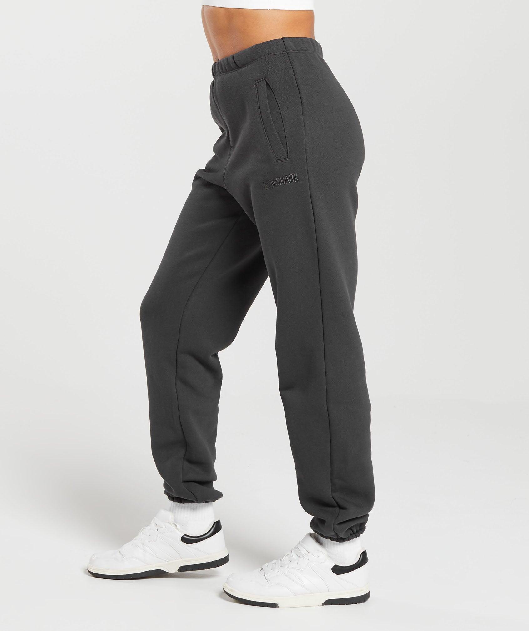 GYMSHARK Premium Heavyweight Fleece Joggers - Stone Grey