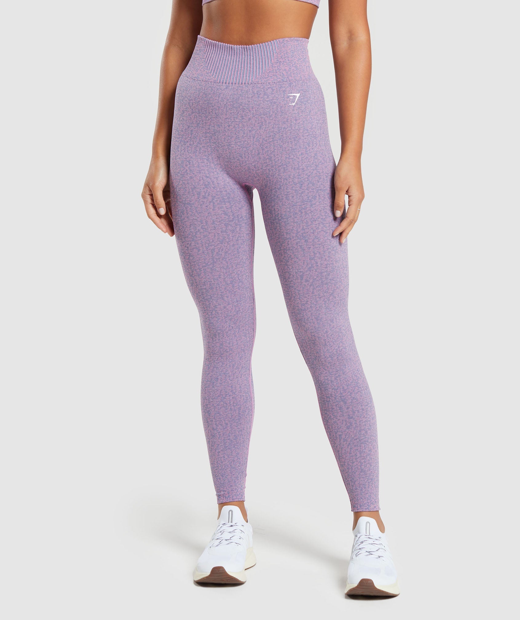 GYMSHARK Gymshark MARL SEAMLESS Workout Leggings - Blush Pink/Cloud Blue Marble/Sorbet Pink Tones