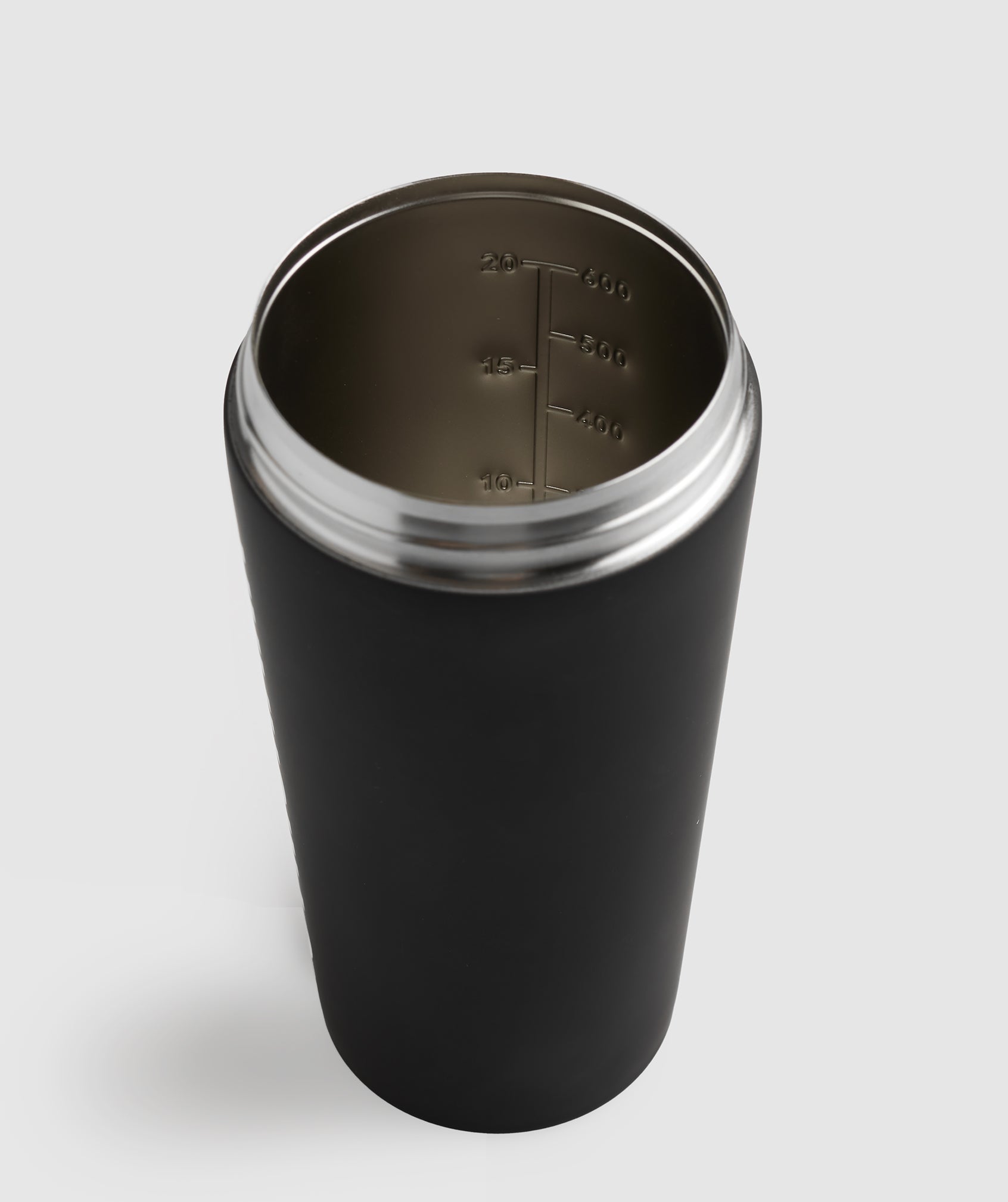 GYMSHARK Sleek Fitness Shaker | Textured Metal Design, Midnight Black 