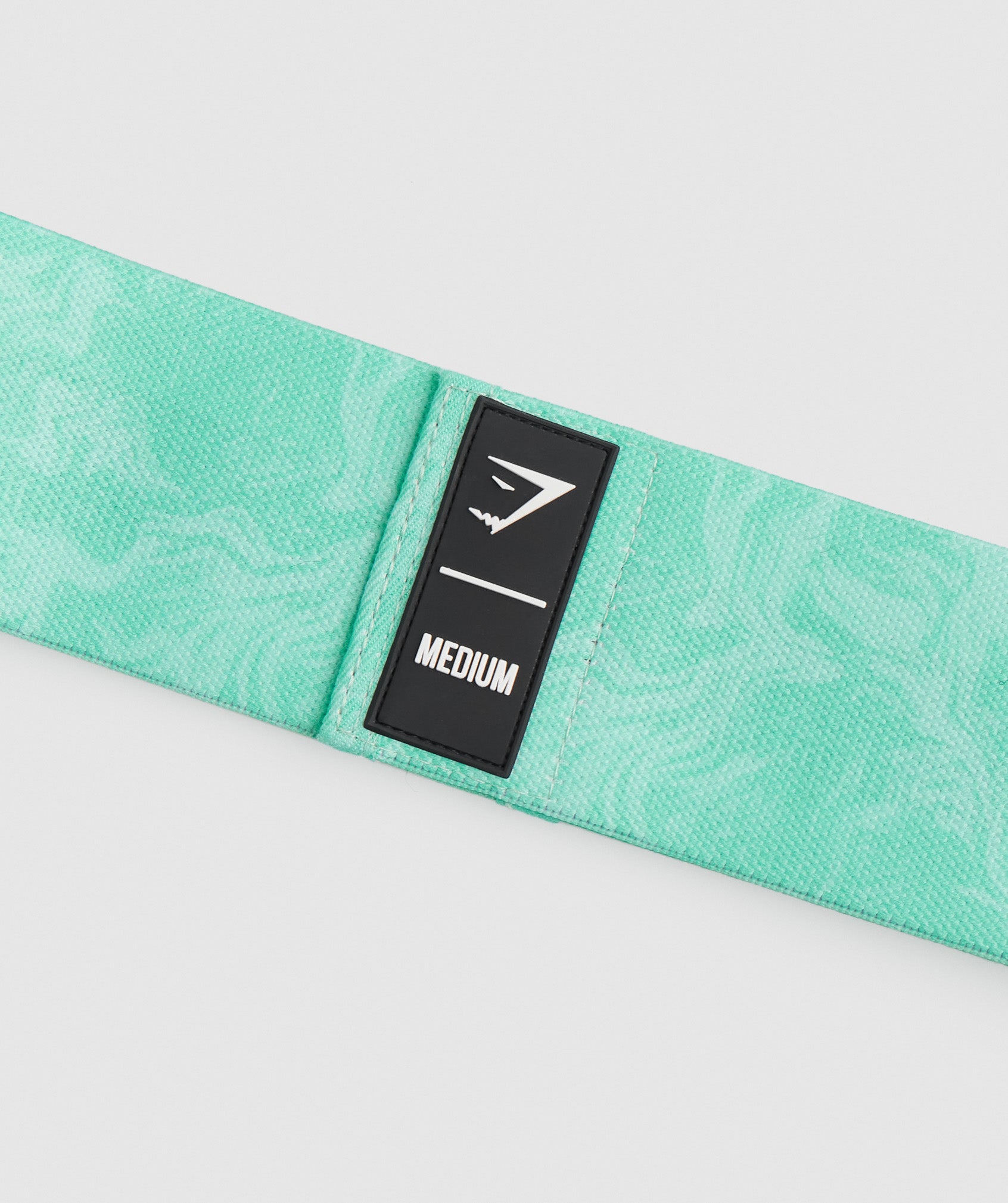 GYMSHARK Medium-Intensity Hip Resistance Band for Glute Activation - Vibrant Turquoise Geometric Design 