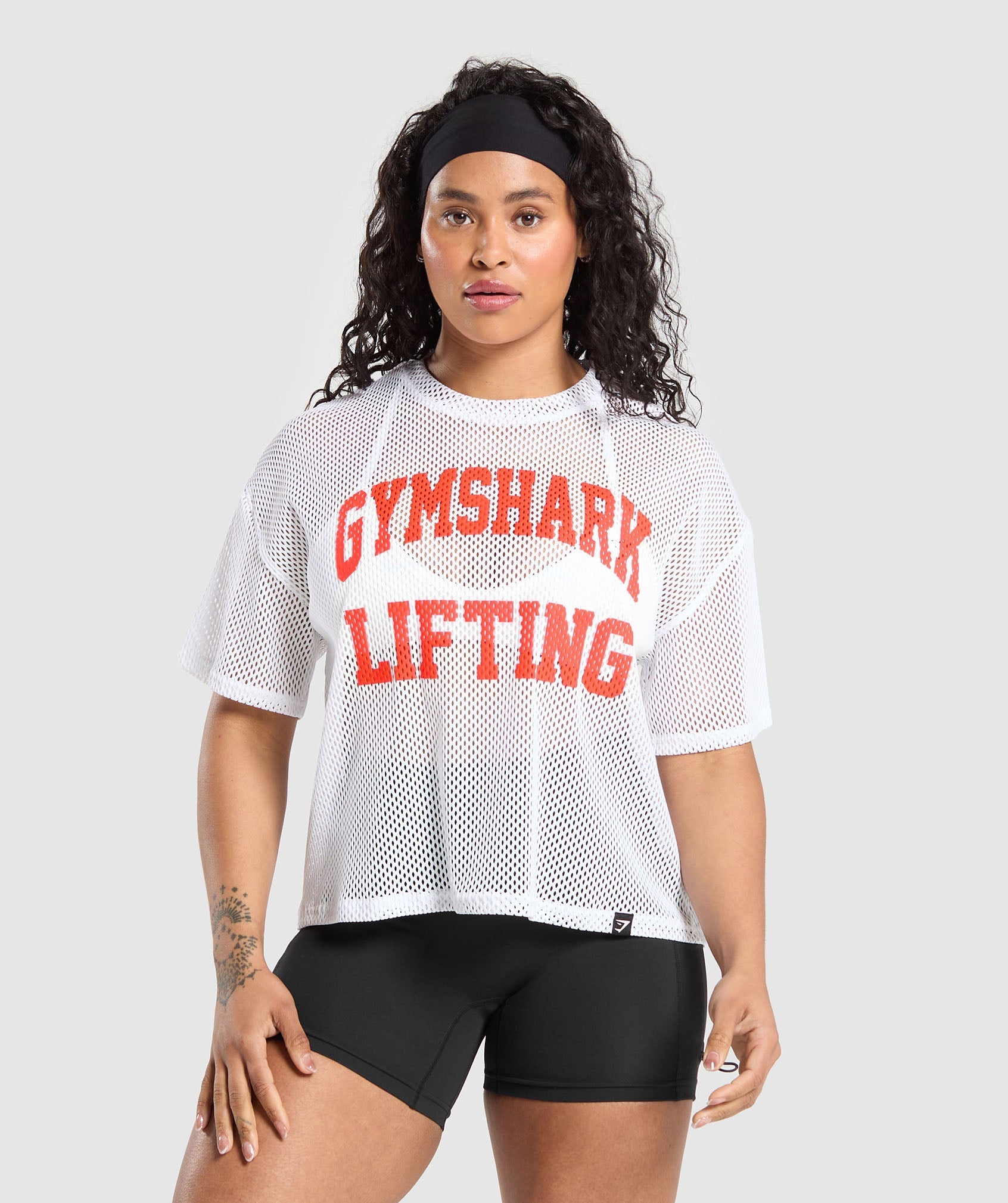 GYMSHARK Gymshark Ultra-Lightweight Mesh Training Tee - Breathable Crisp White