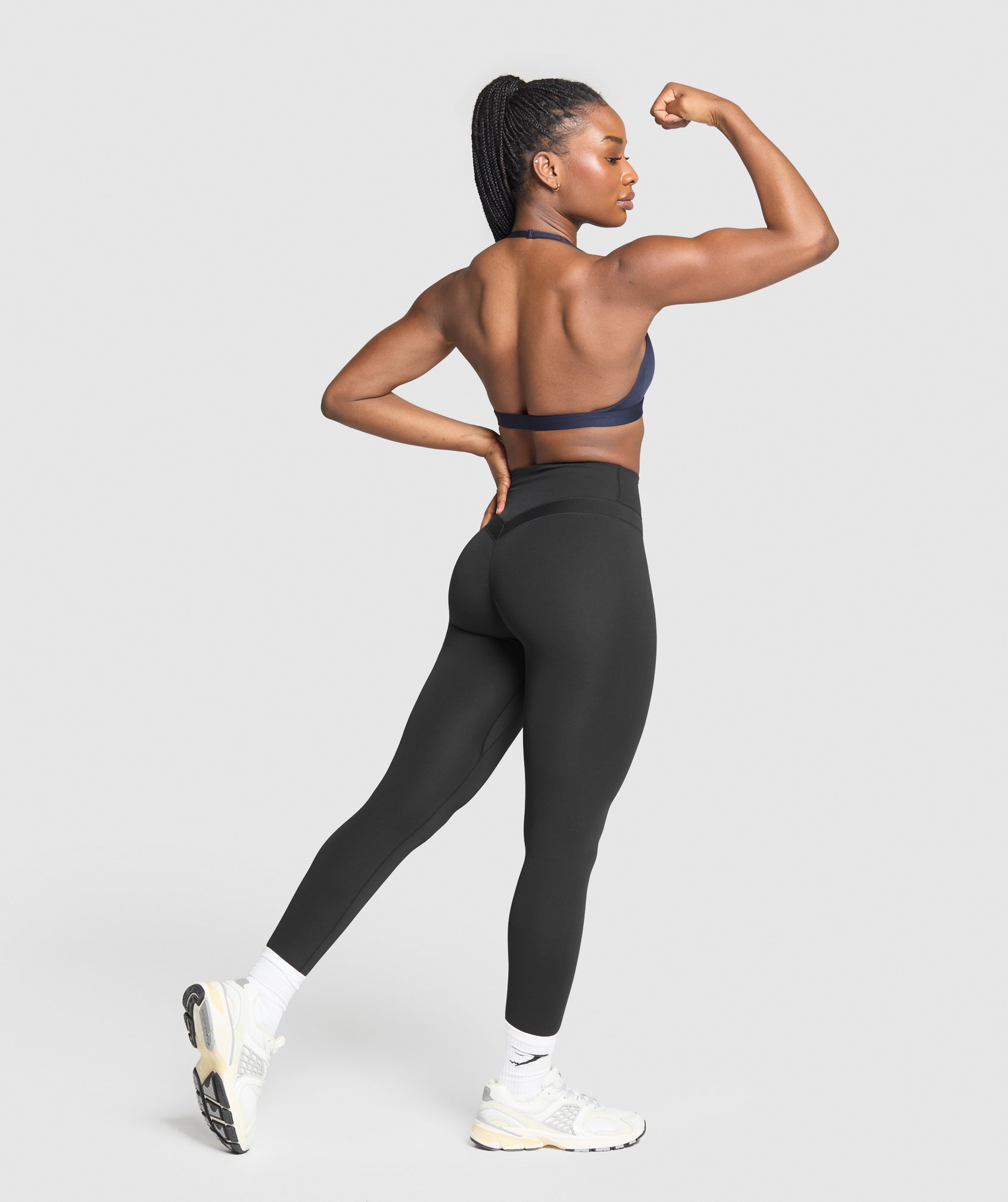 GYMSHARK Gymshark Sleek Cross-Back Workout Top - Deep Ocean Hue 