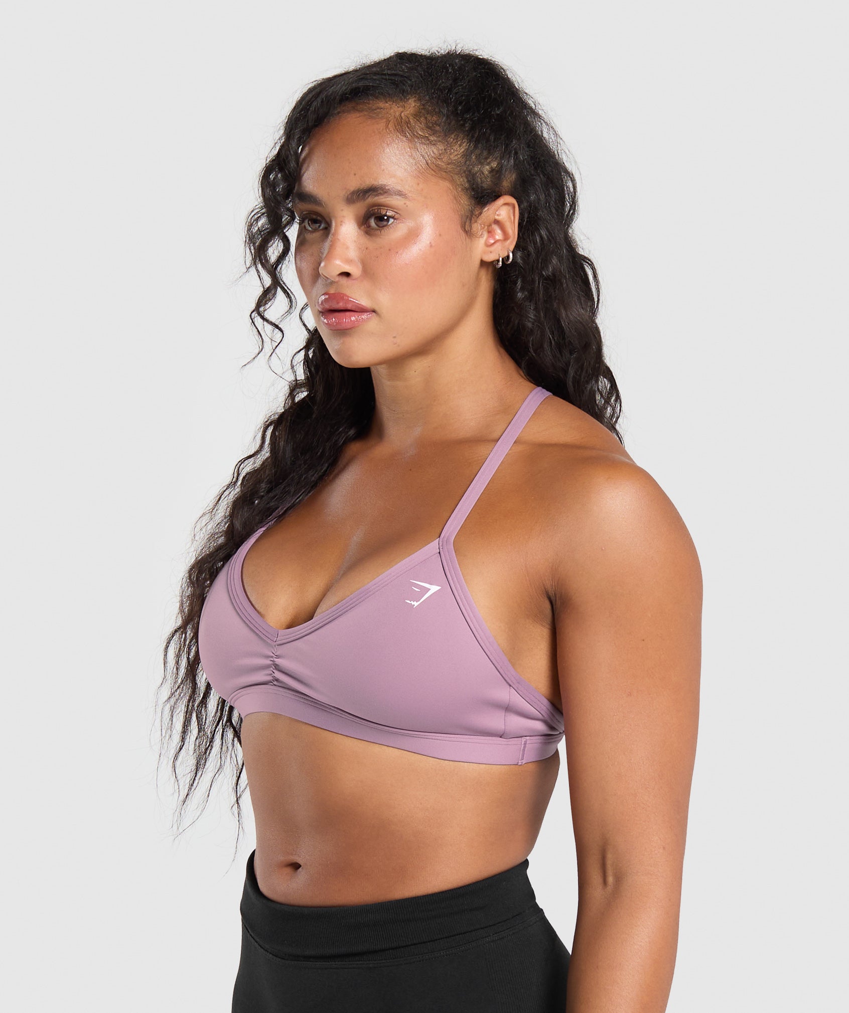 GYMSHARK Minimalist Support Bra - Breathable Lightweight Training Top in Dusty Lavender