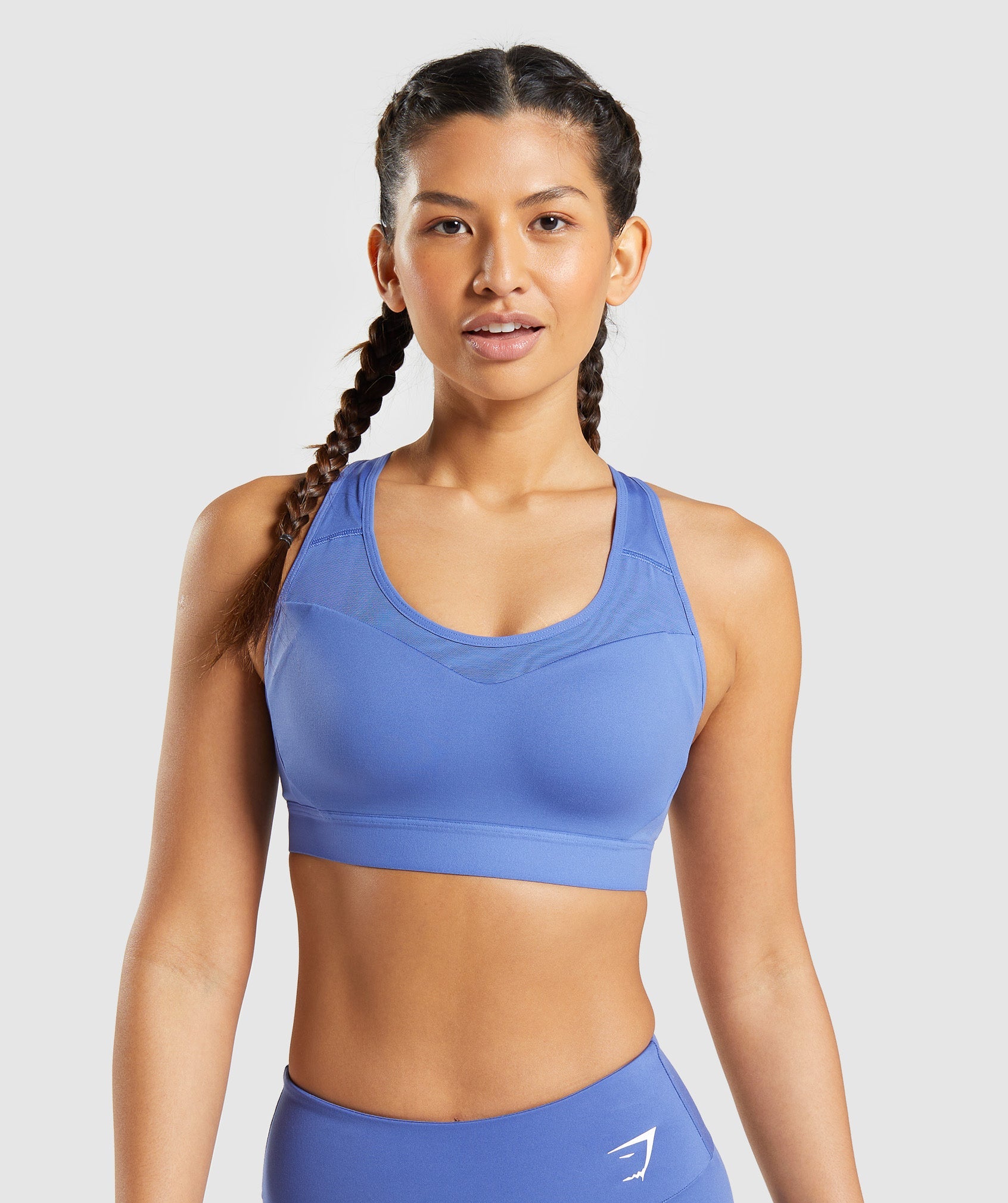 GYMSHARK Open-Back Athletic Sports Bra - Sky Blue