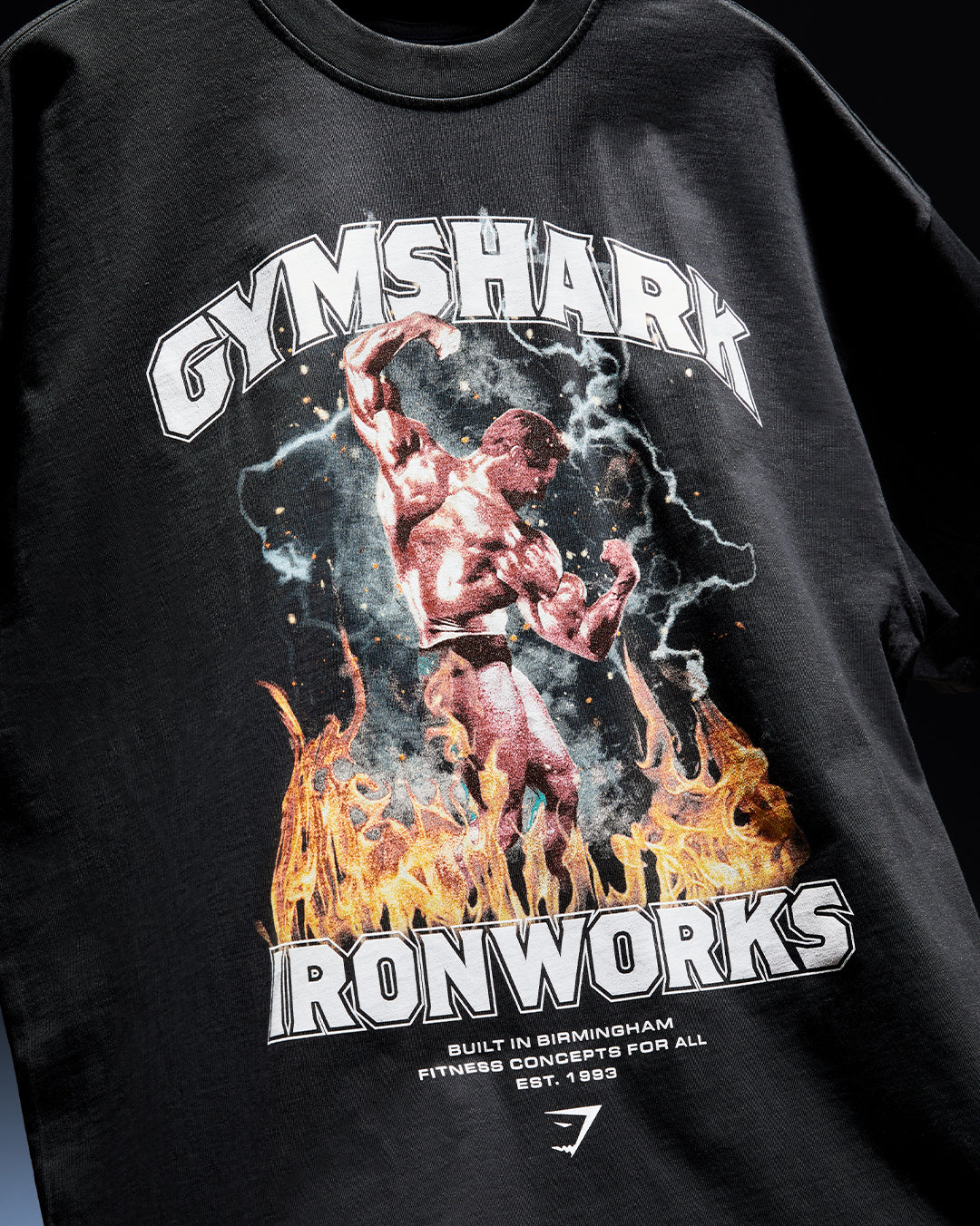 GYMSHARK Gymshark Essential Ironworks Graphic T-Shirt - Classic Black 