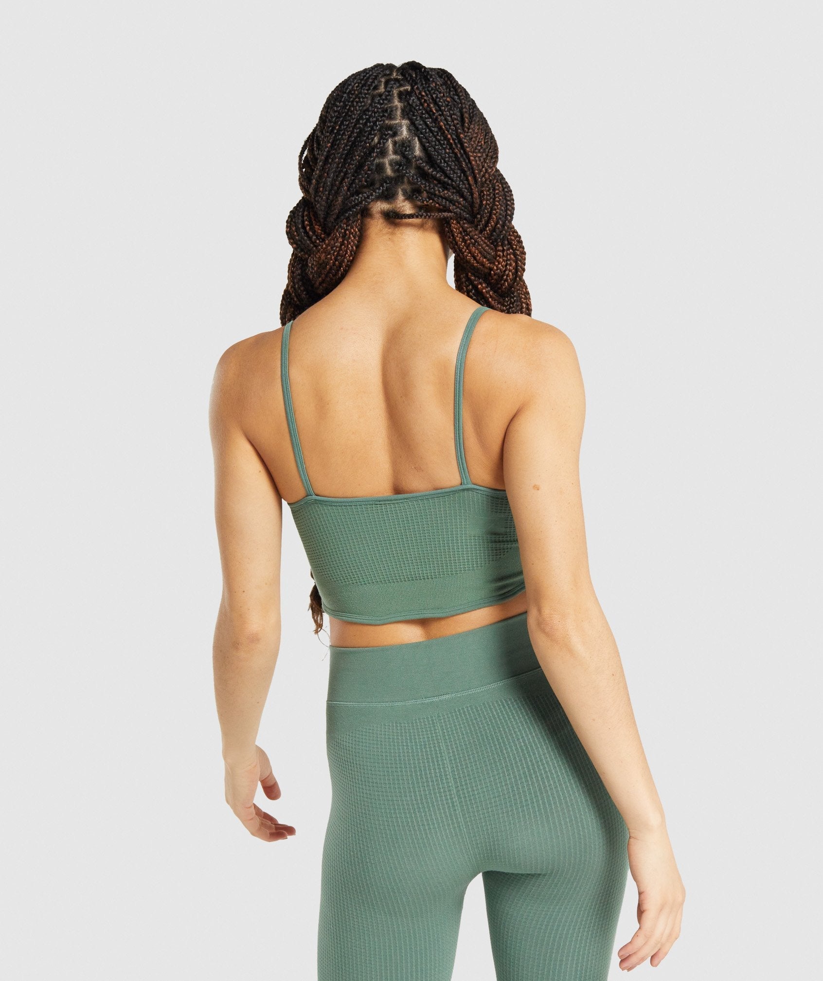GYMSHARK Gymshark Relaxed Fit Seamless Bralette - Sage Green