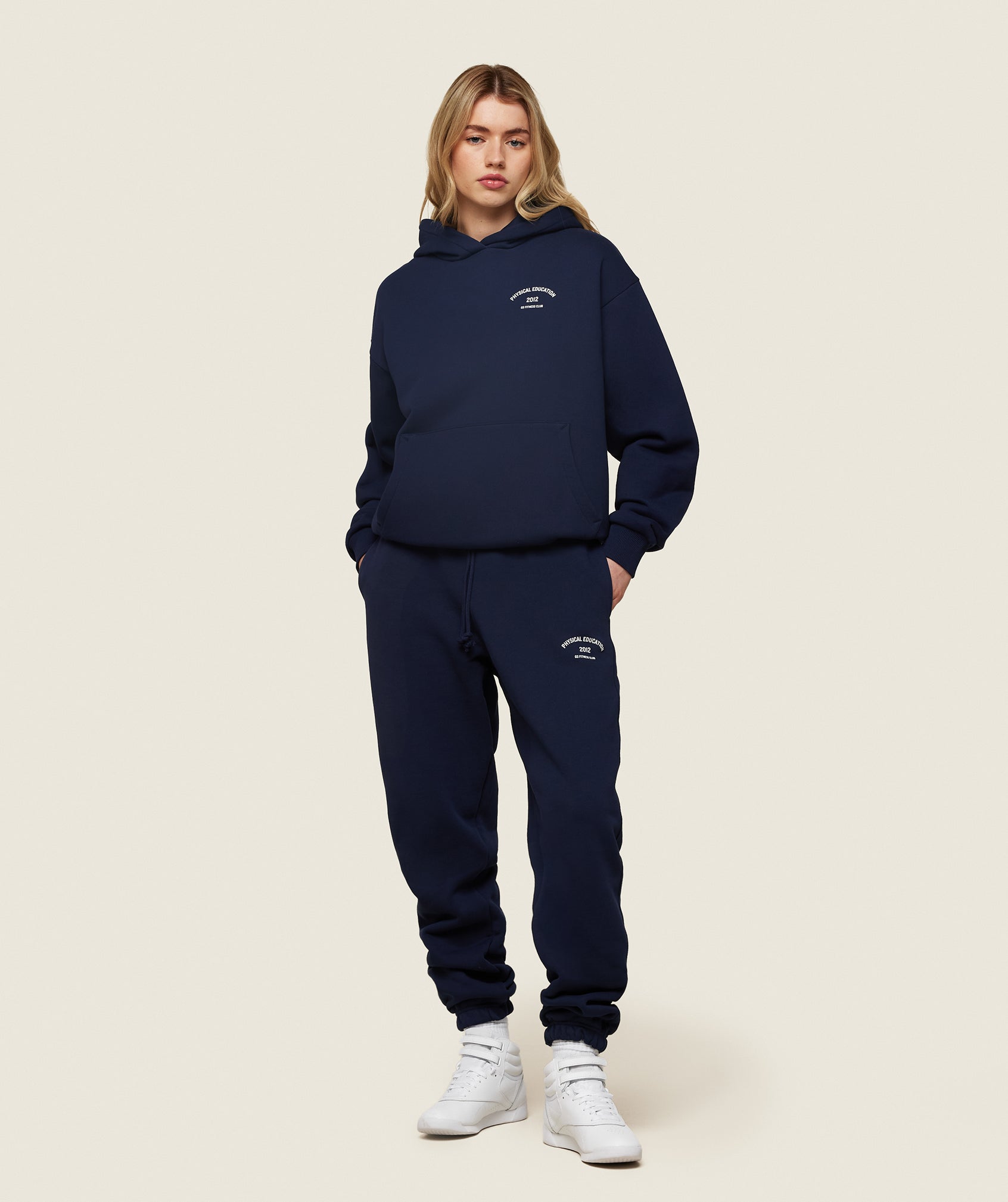GYMSHARK Gymshark Vintage PE Print Pullover - Classic Navy 