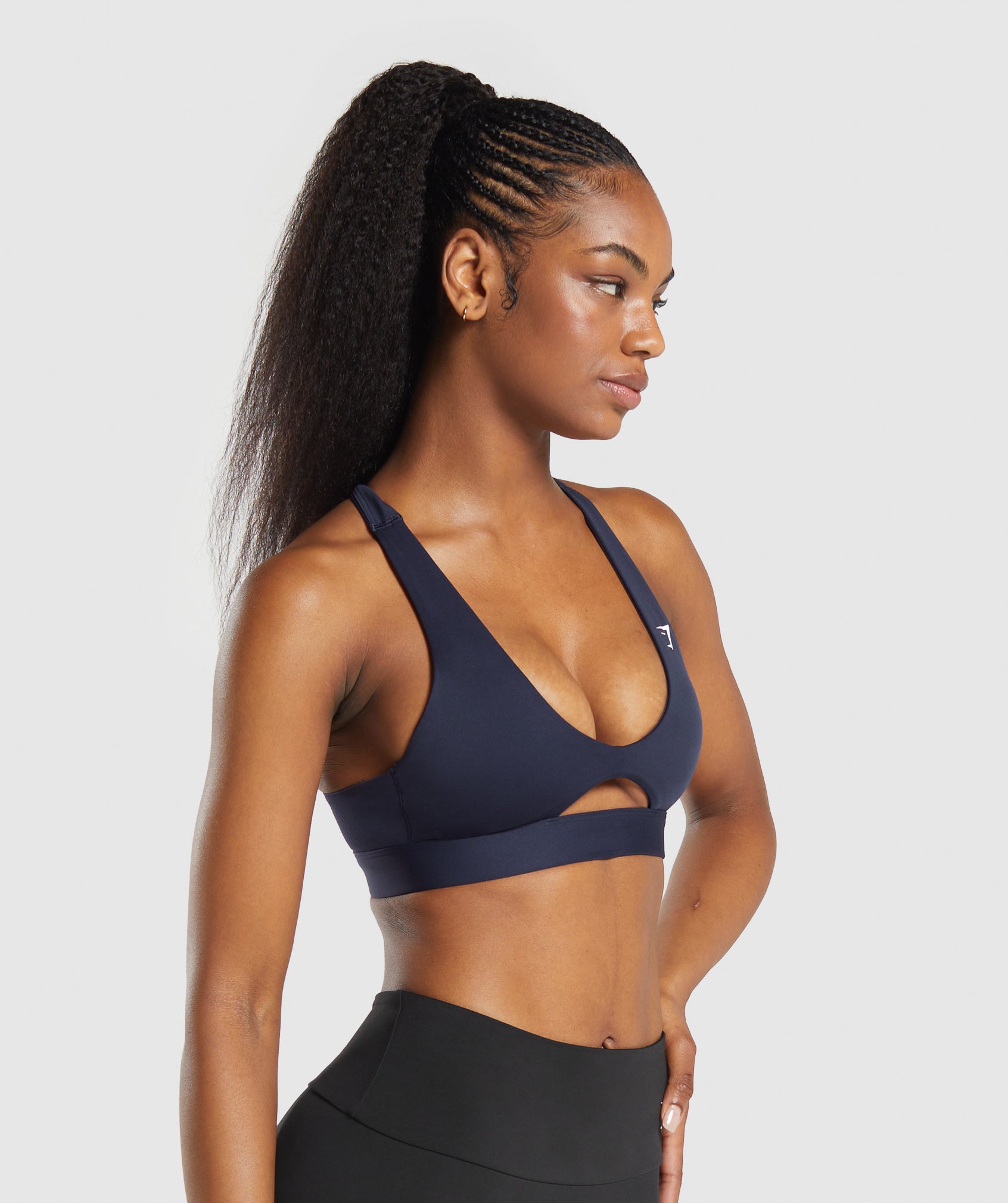 GYMSHARK ContourFit High-Support Crossback Sports Bra in Midnight Wave 