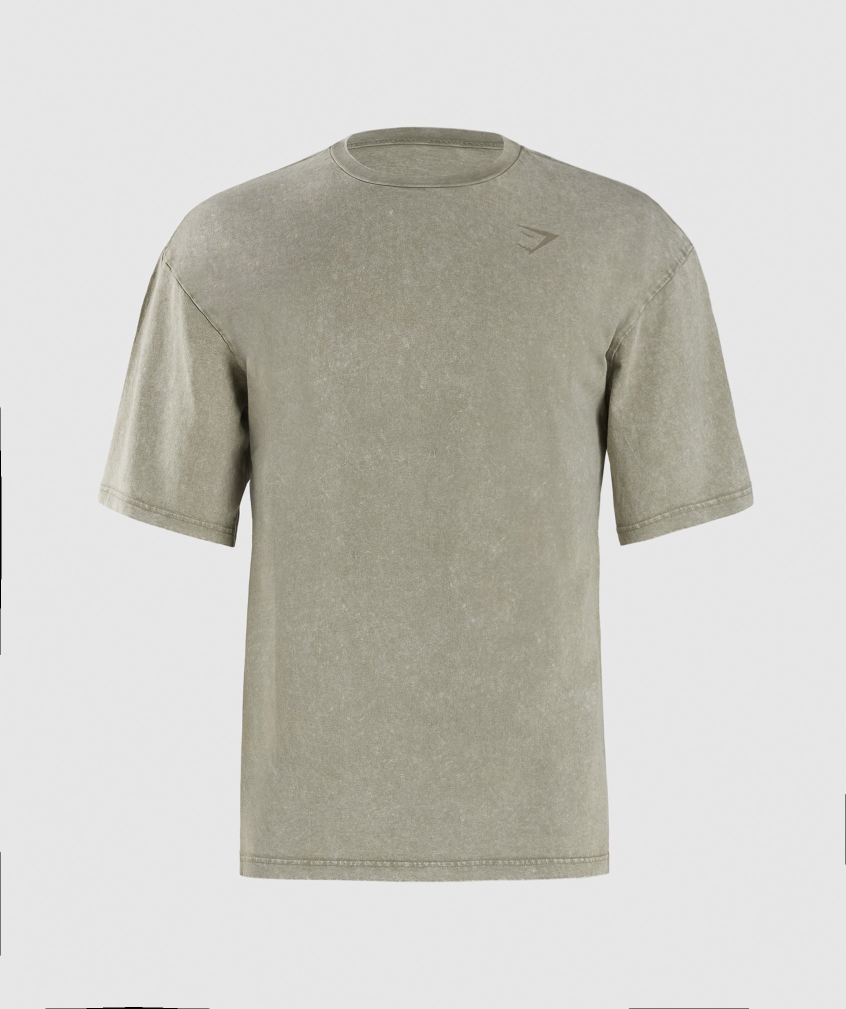 GYMSHARK GYMSHARK Vintage-Inspired Soft Washed Crewneck - Warm Ecru Brown 