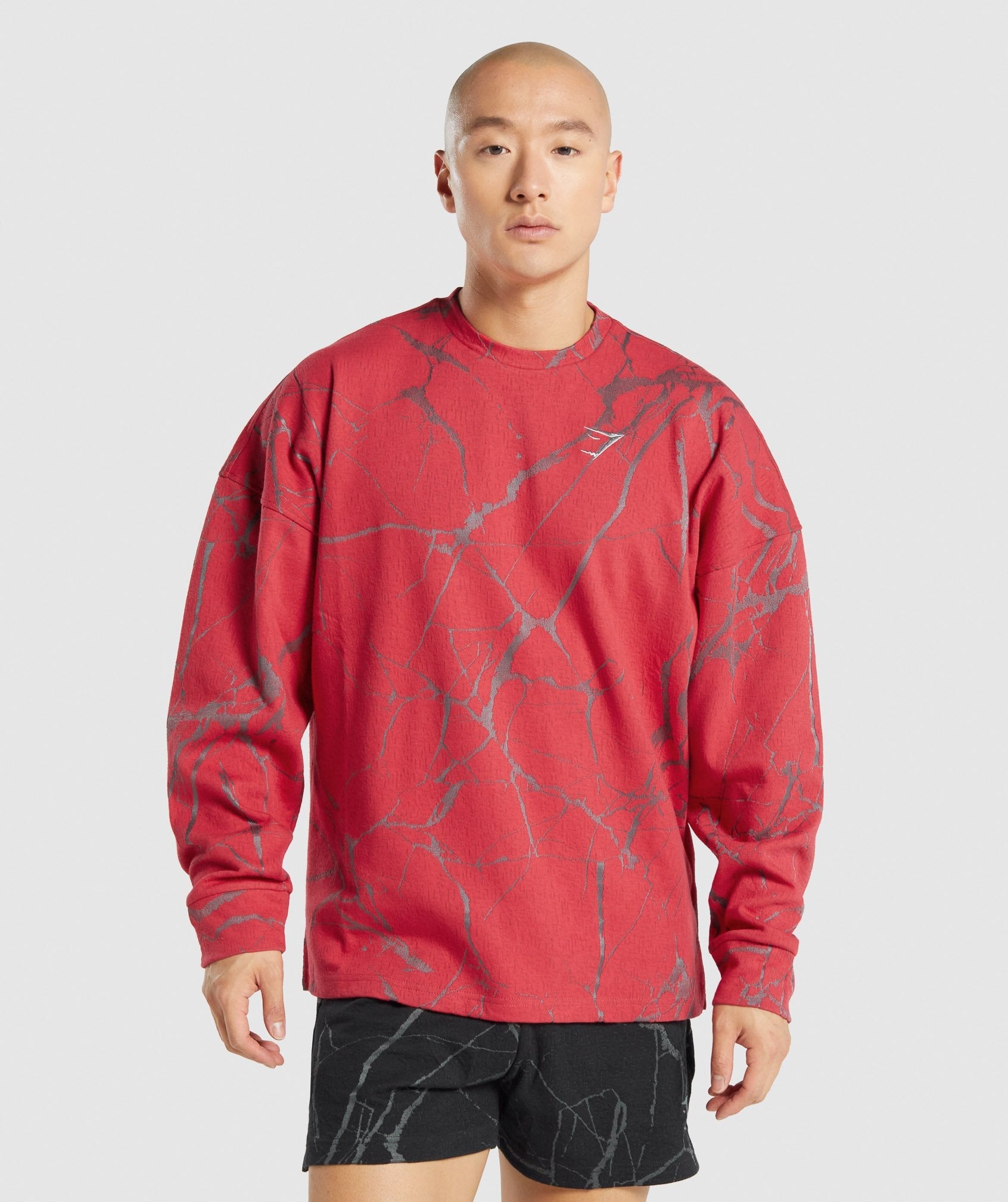 GYMSHARK Gymshark PowerFit Crewneck - Dynamic Crimson Design