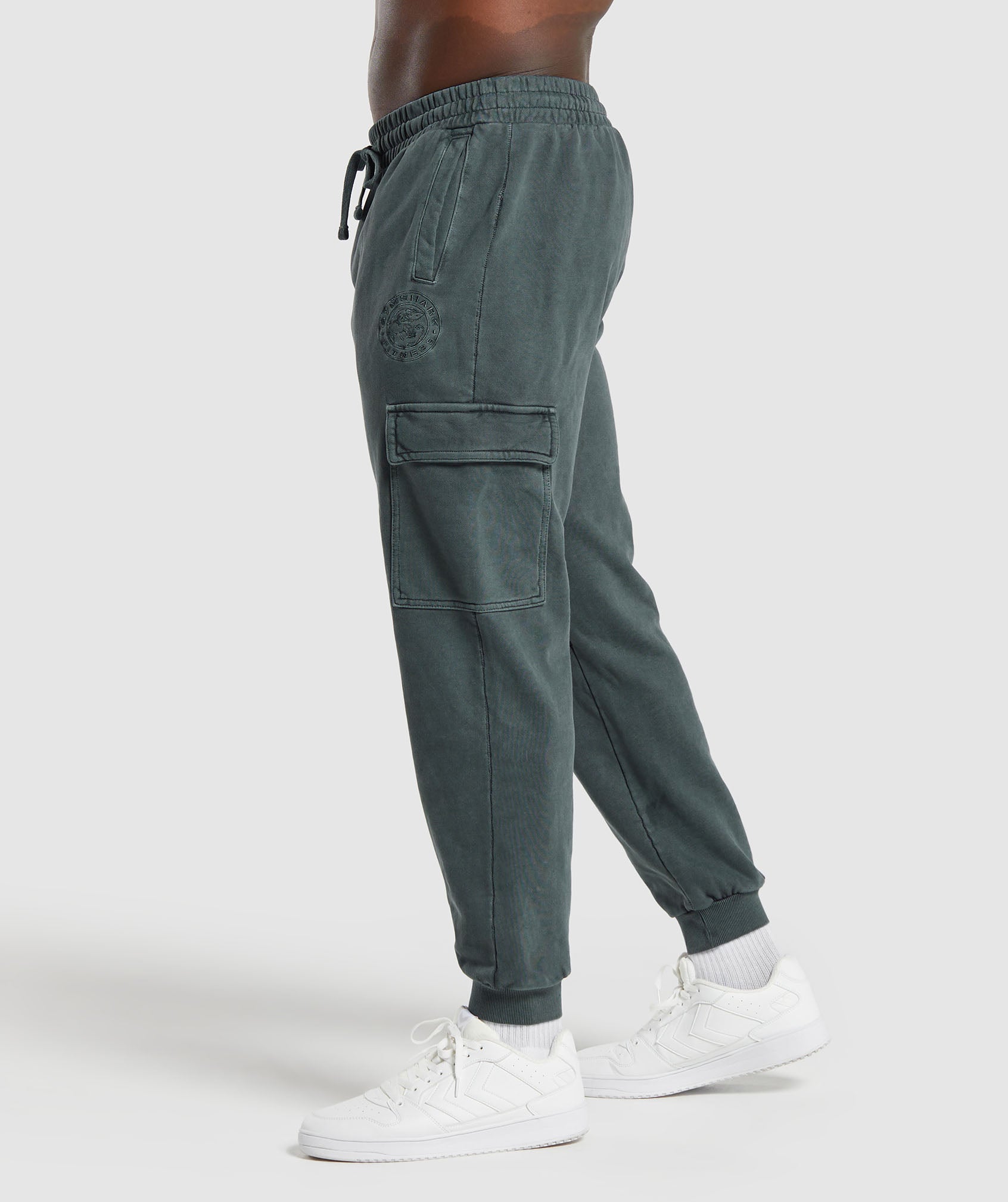 GYMSHARK Gymshark Men's High-Performance Classic Utility Trousers - Vibrant Teal Green Hue