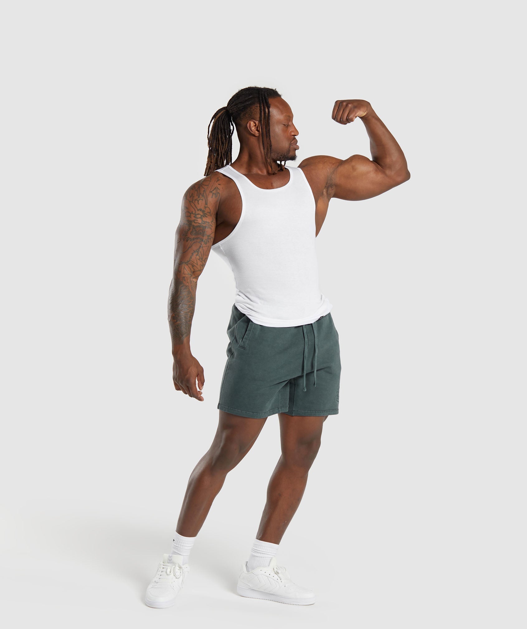 GYMSHARK Premium Legacy Cargo Training Shorts - Lightweight Teal Green 