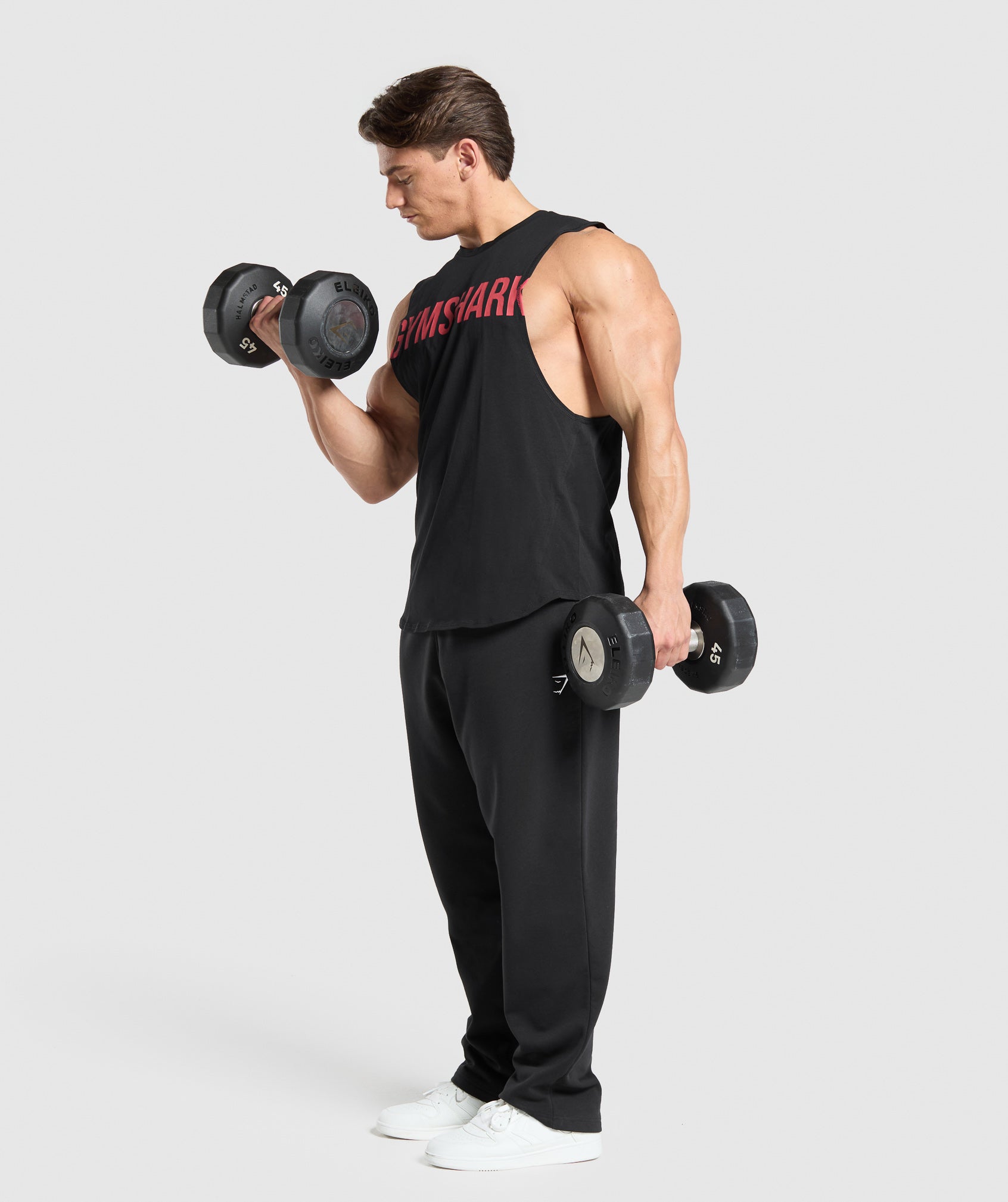 GYMSHARK Gymshark Prime Drop Sleeveless Tank Top - Onyx Black & Vibrant Crimson