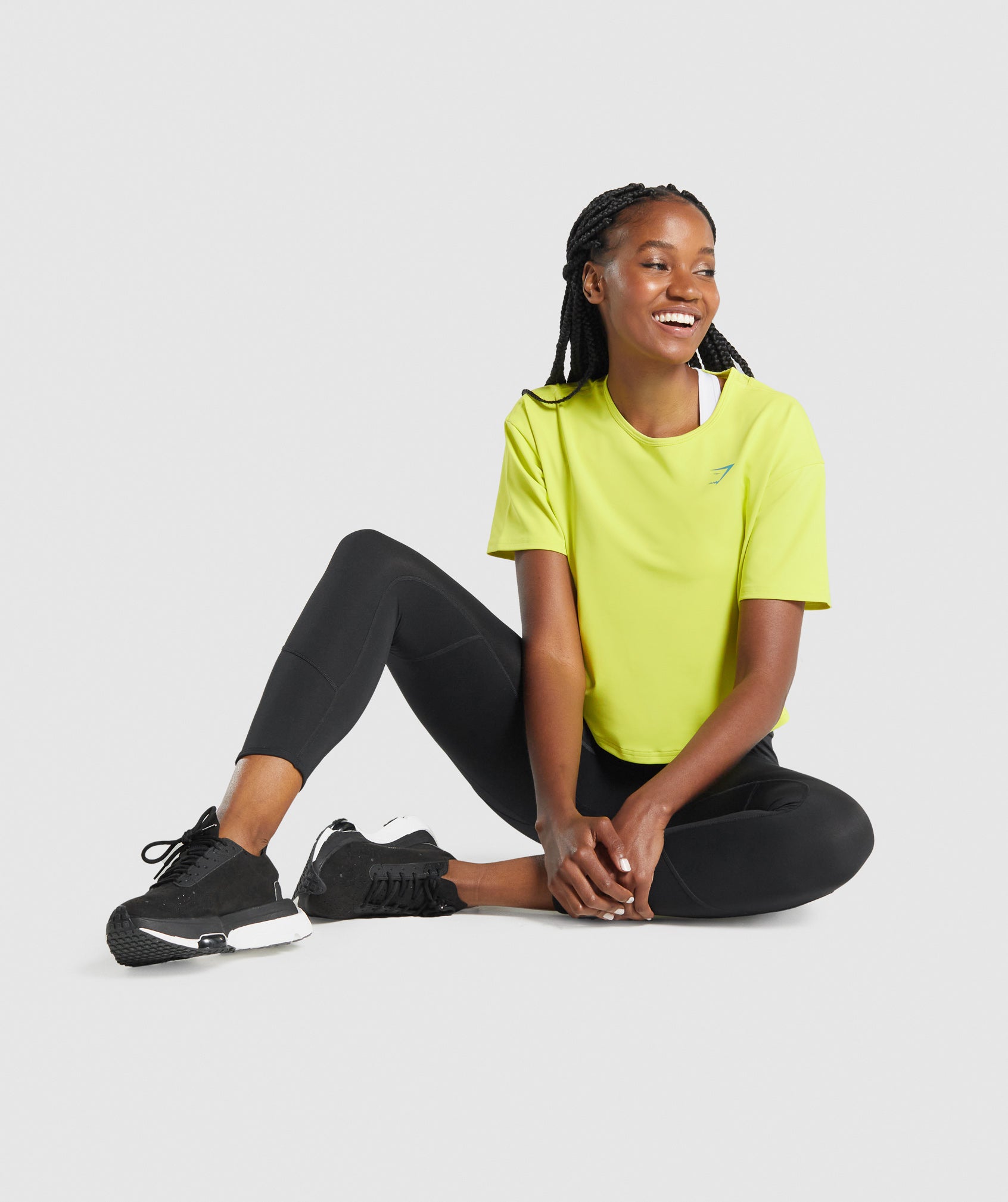 GYMSHARK Athletic Pulse Crew Neck Tee - Sunny Citrus Hue 