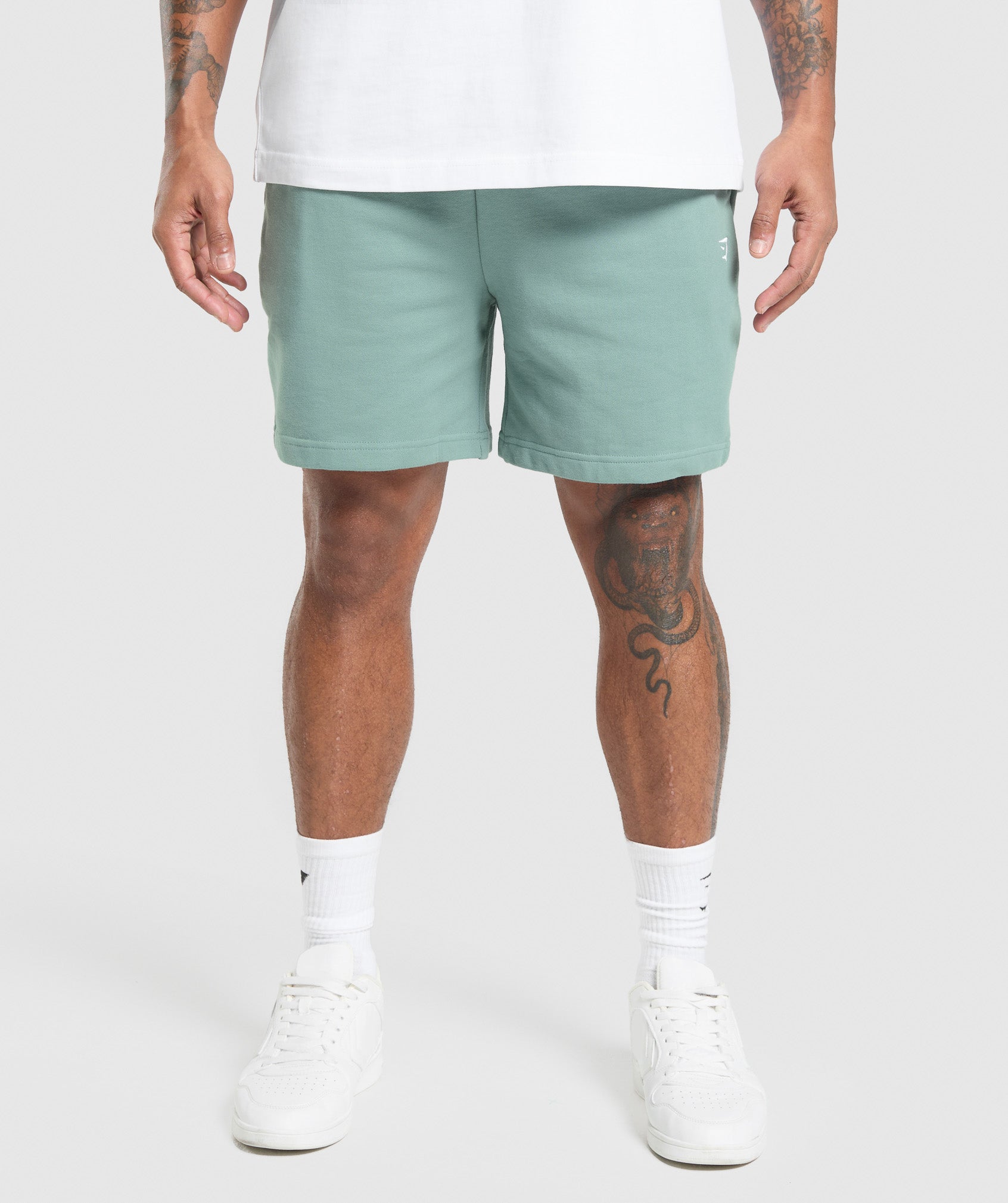GYMSHARK Gymshark Recovery Relaxed-Fit Shorts - Sky-Blue Comfort