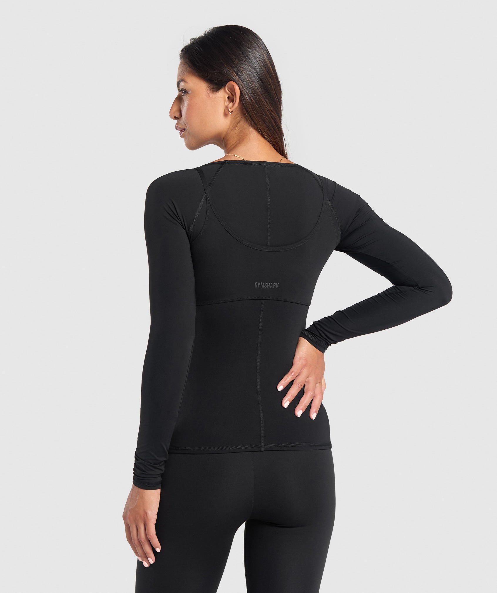 GYMSHARK Gymshark Women's Relaxed LS Crewneck - Ultra-Soft Rest Day Tee, Black 