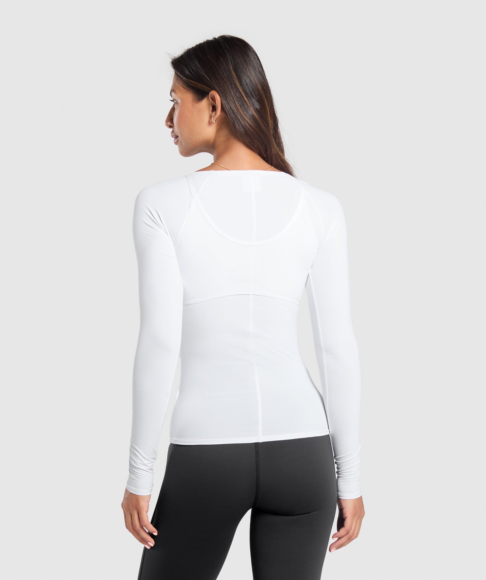 GYMSHARK Gymshark Recovery Essential Ultra-Soft Long Sleeve Tee - Crisp White 