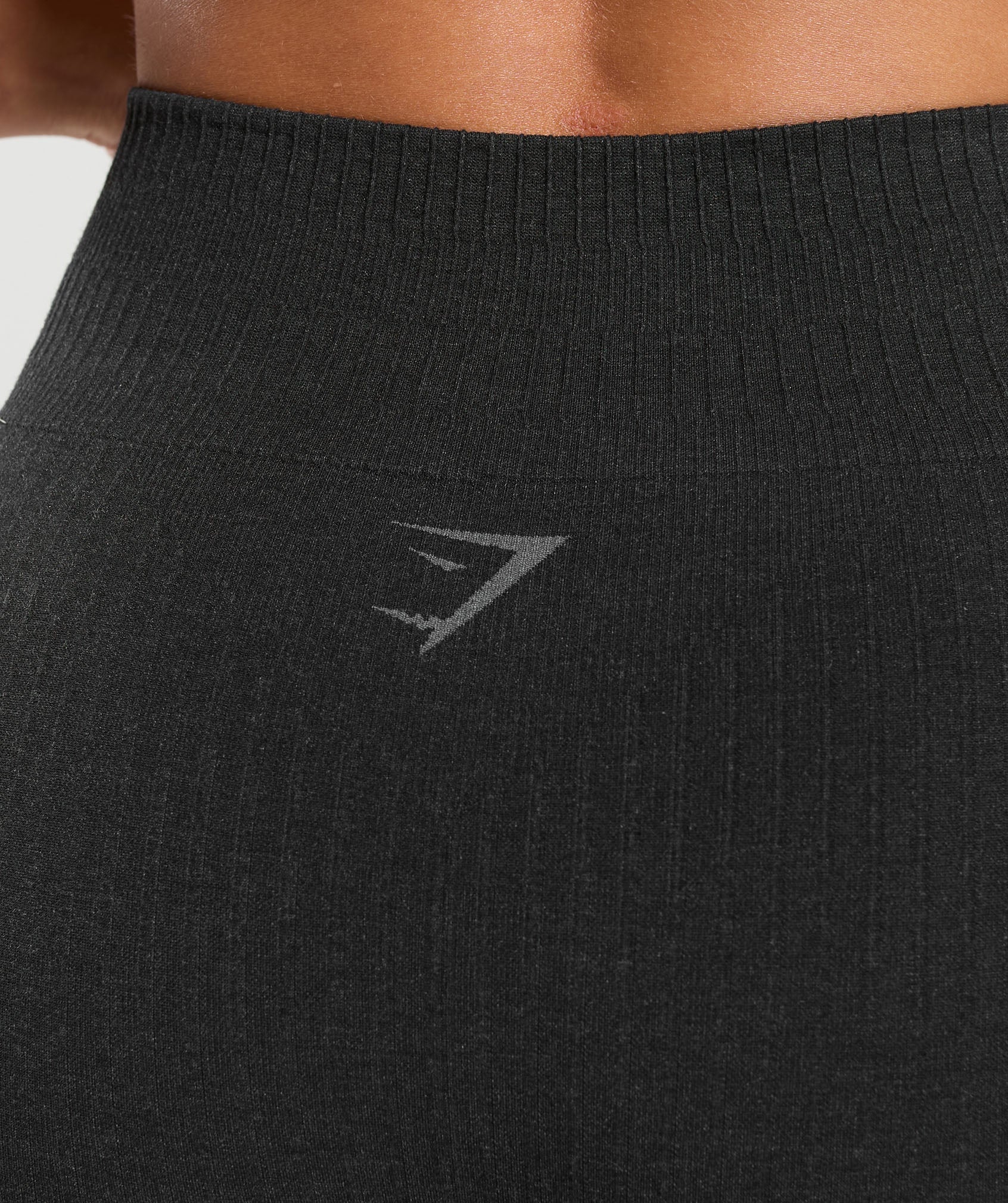 GYMSHARK Ultra-Soft High-Waisted Luxe Leggings - Charcoal Marl Tonal Weave 