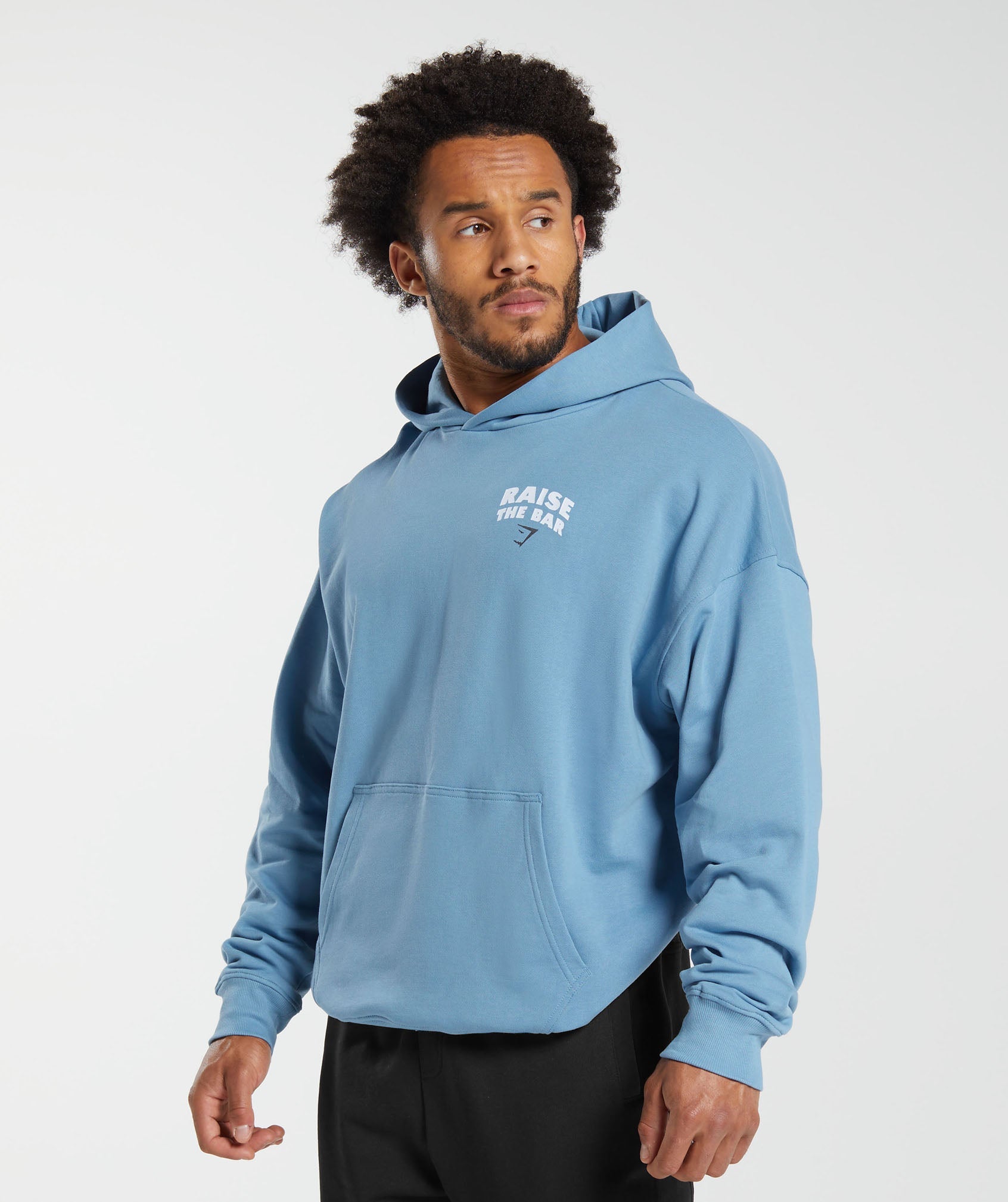 GYMSHARK Gymshark Performance Pullover Hooded Sweatshirt - Twilight Blue Sunset Hue 