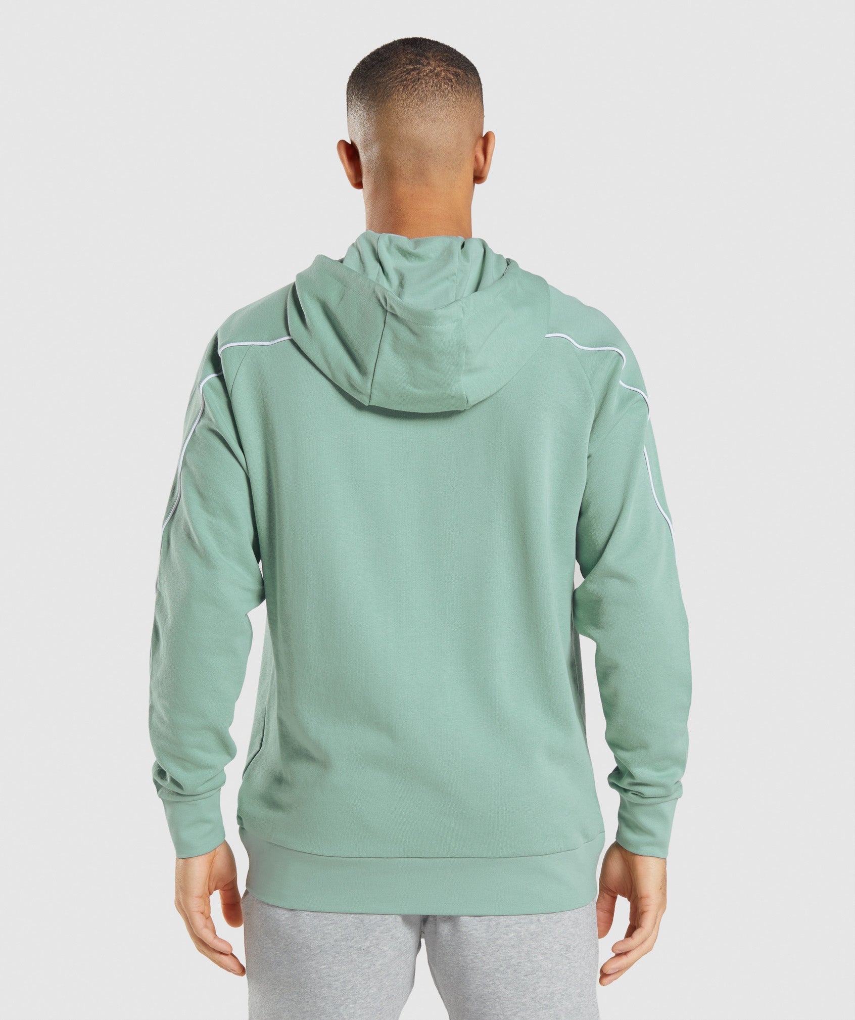 GYMSHARK Gymshark Lightweight Performance Hooded Sweatshirt for Men & Women, Fall Winter Casual Pullover in Maya Blue/White 