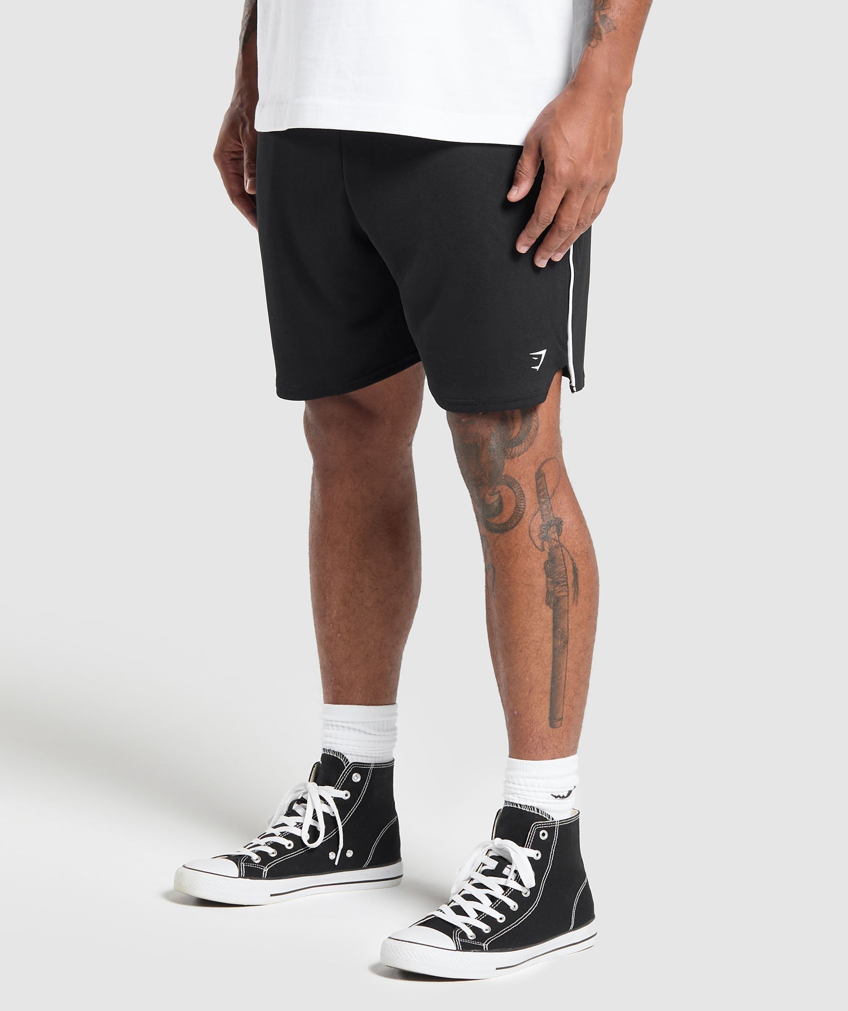 GYMSHARK Recess Training Shorts for Men - Lightweight Flex Fabric Gym Wear in Classic Black
