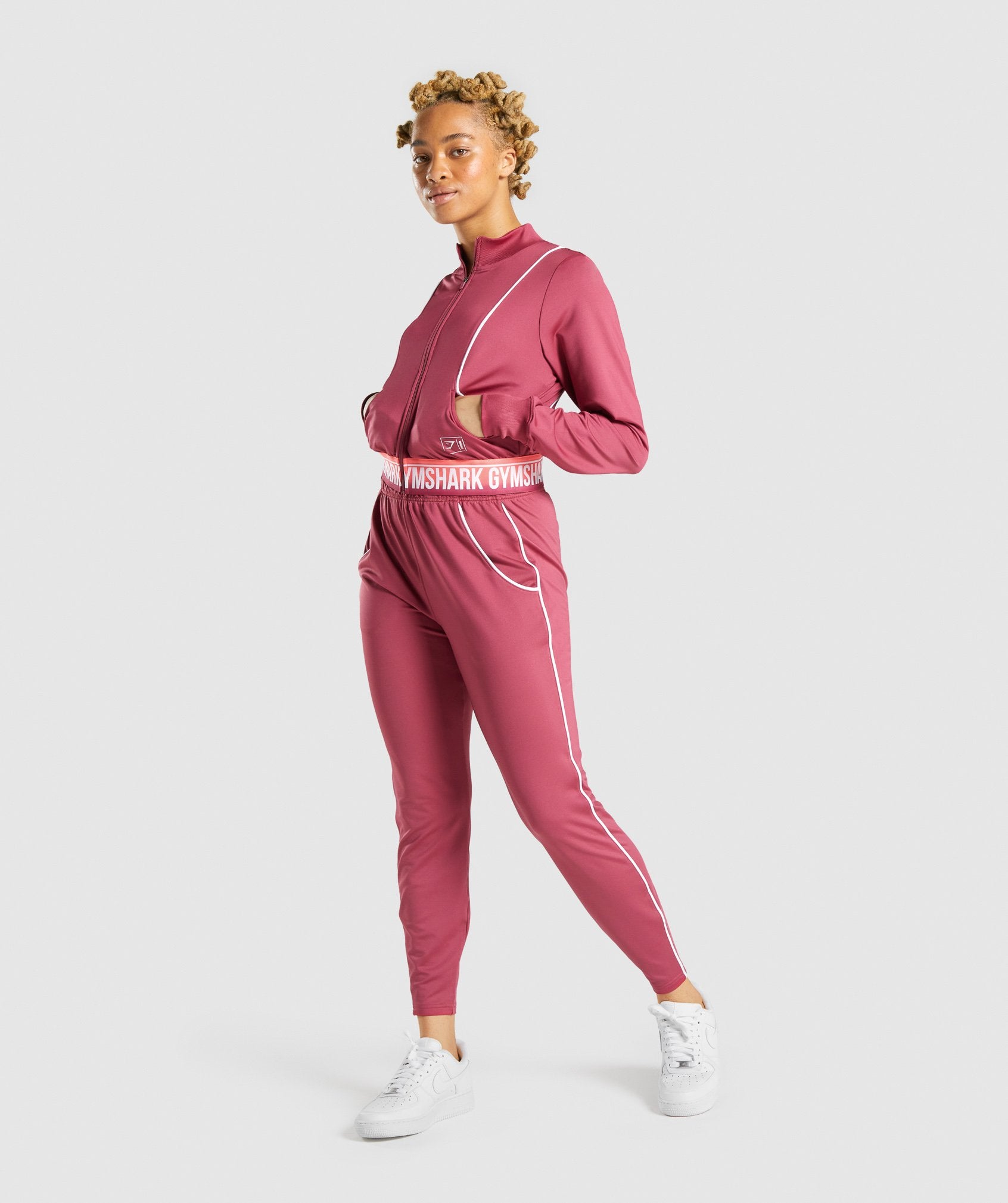 GYMSHARK Gymshark Active Recess Full-Zip Training Hoodie - Soft Blush Pink 