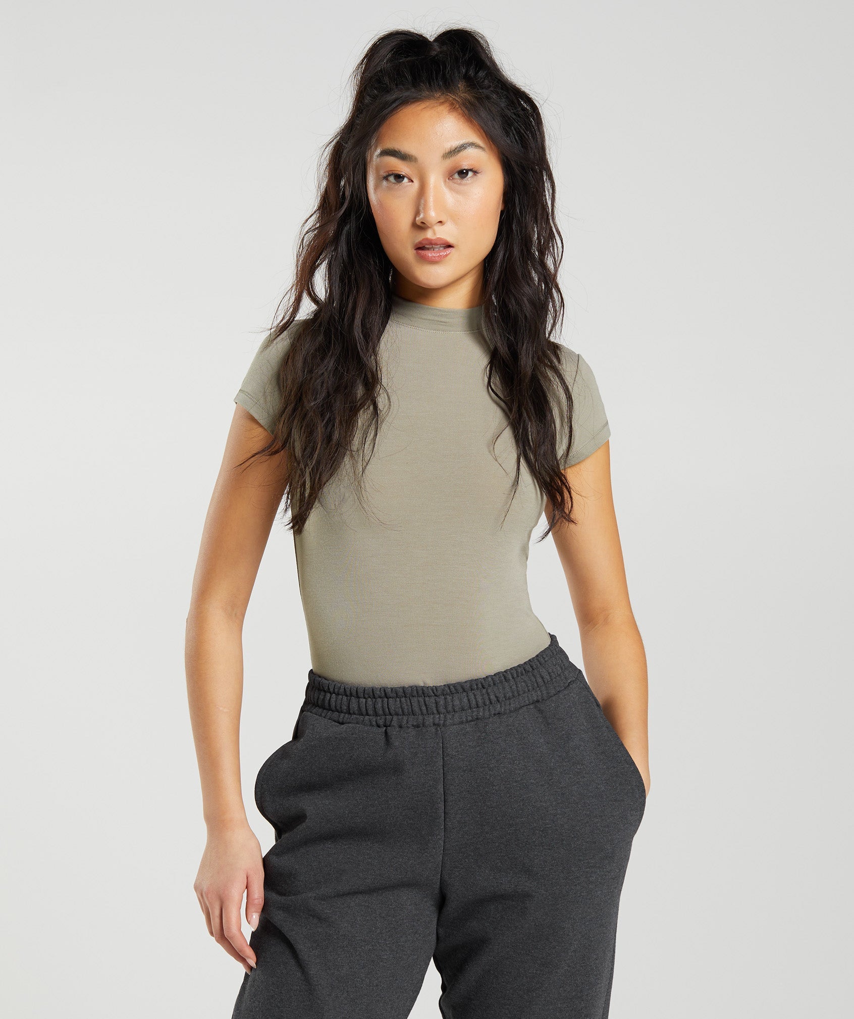 GYMSHARK GYMSHARK Performance Jersey Slim-Fit Tee - Rich Earth Tone
