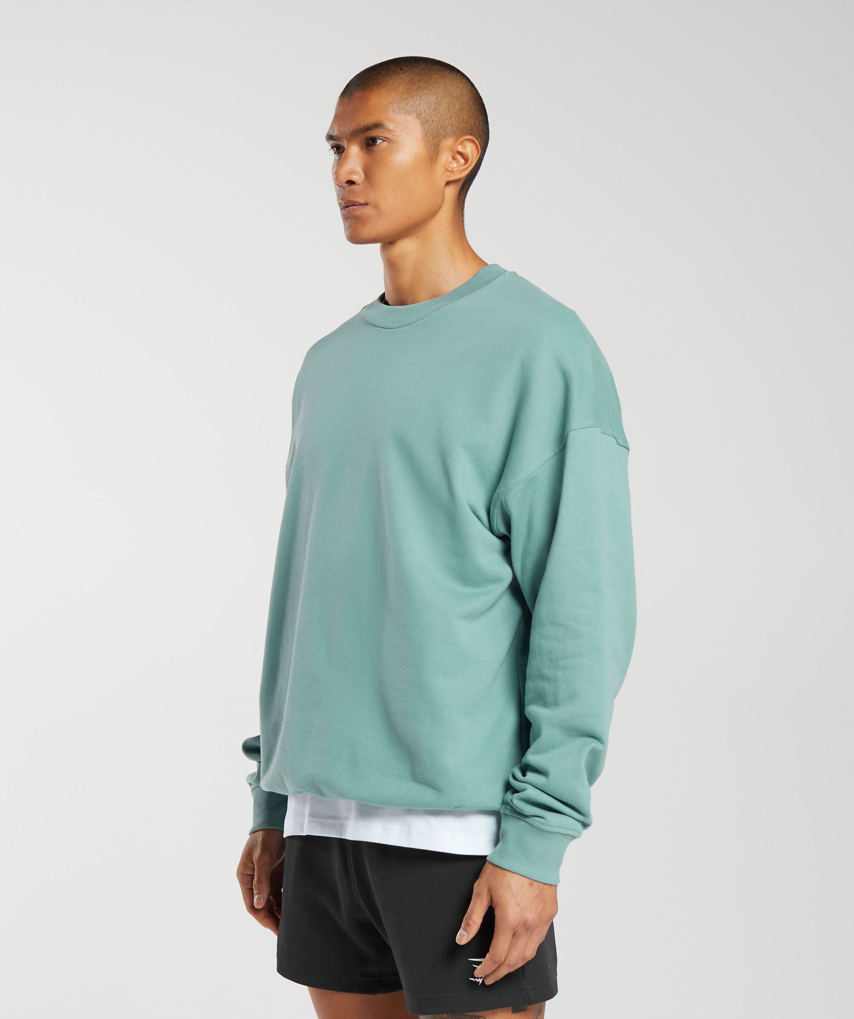 GYMSHARK Gymshark Post-Workout Relaxation Tee in Soft Duck Egg Blue 
