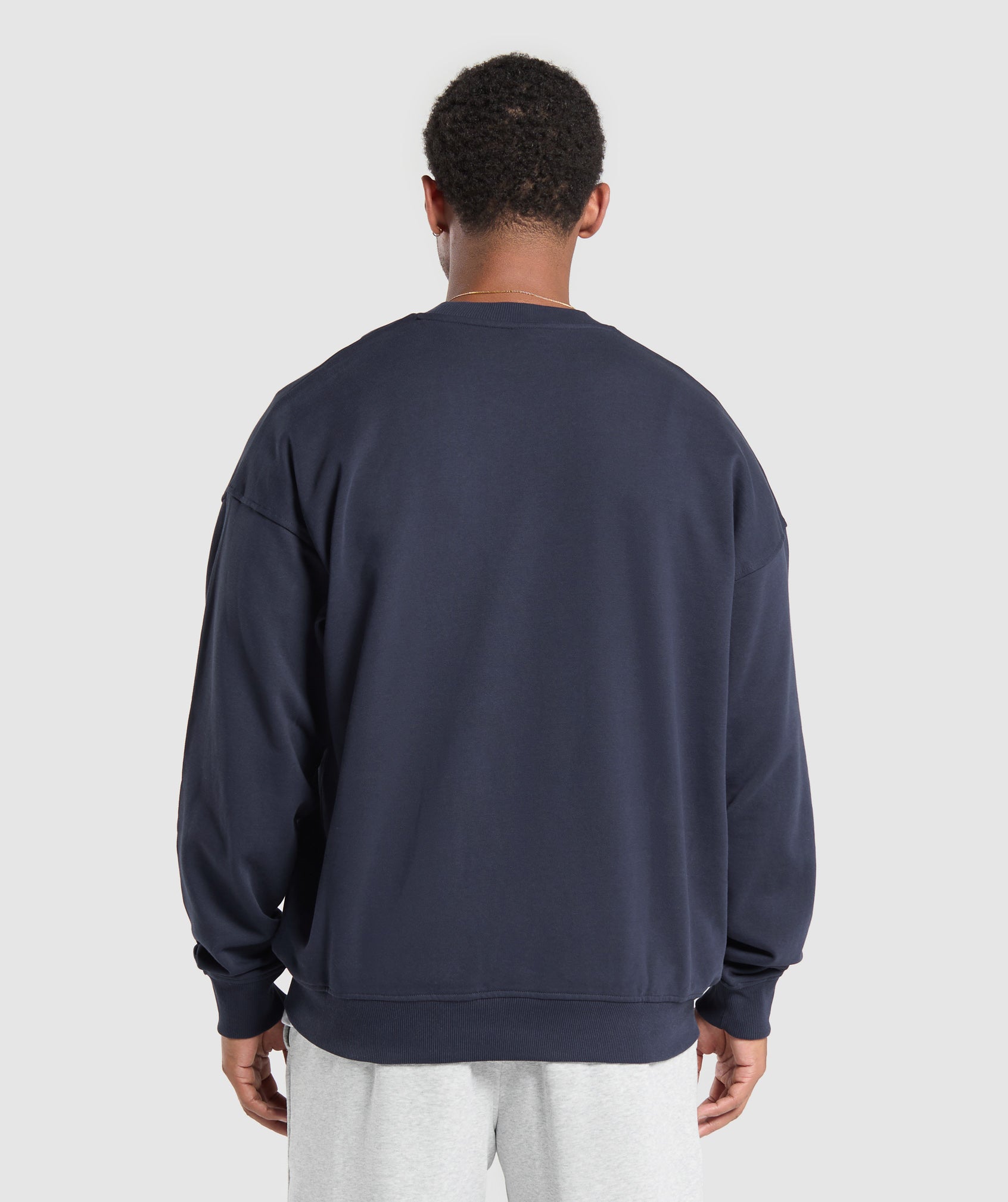 GYMSHARK Gymshark Recovery Comfort Crewneck - Ultra-Soft Lounge Top in Deep Navy 