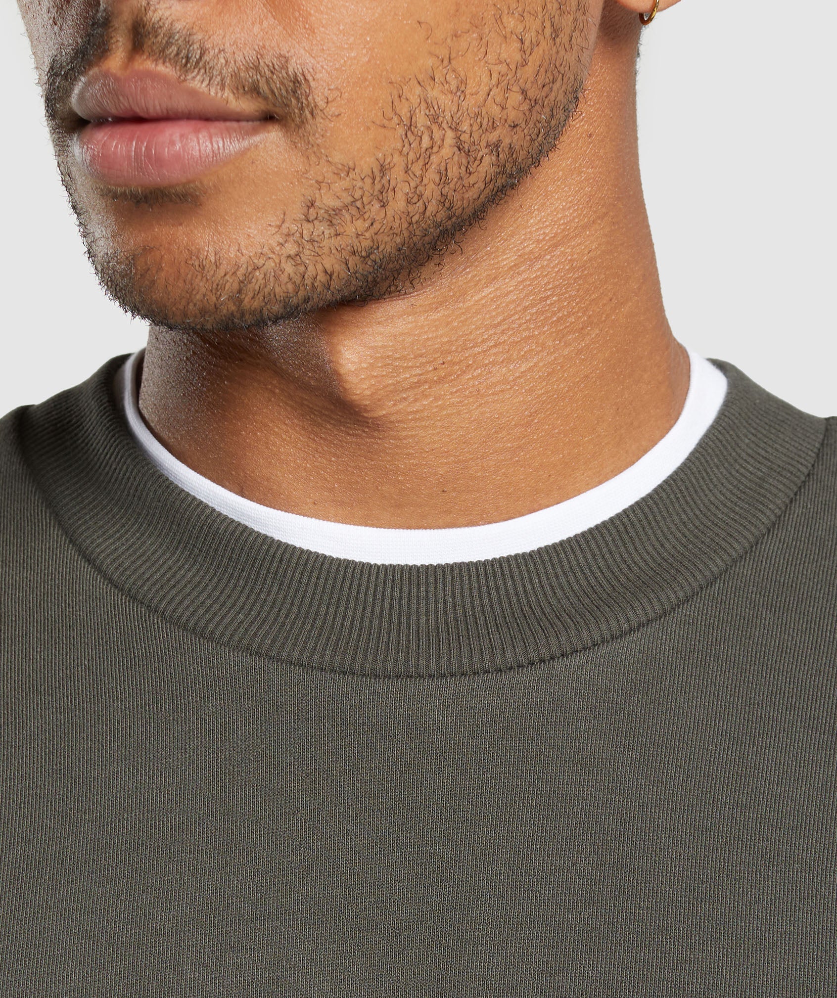 GYMSHARK Gymshark Recovery Day Comfort Crewneck - Relaxed Strength Green 