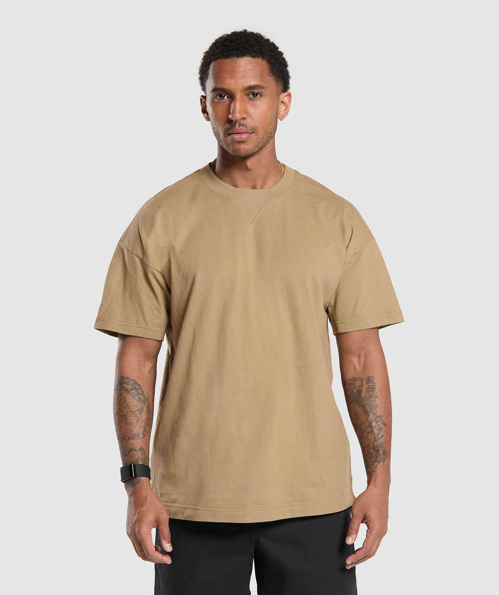 GYMSHARK Gymshark Relaxed Recovery Tee - Soft Rest Day Essential in Troop Green Hue