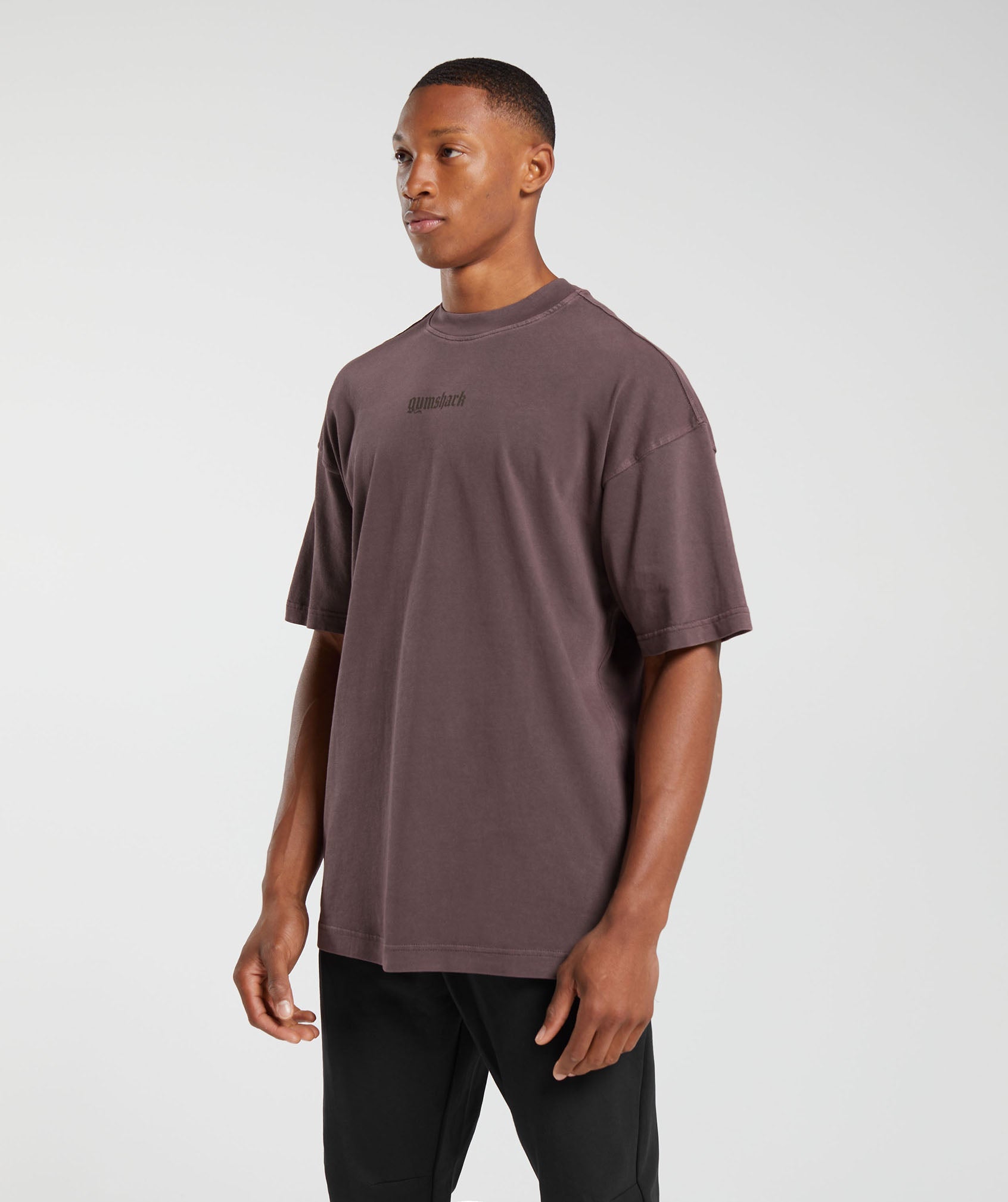 GYMSHARK Gymshark Premium Heavyweight Cotton Tee - Ultra-Soft Crew Neck, Rich Cocoa Brown 