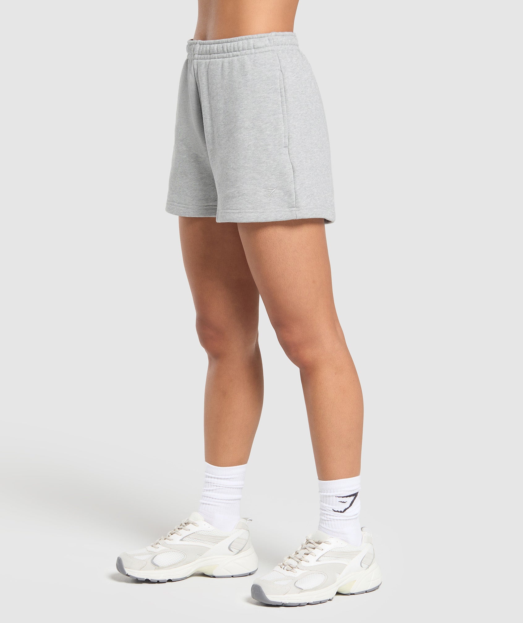 GYMSHARK Gymshark Post-Workout Relaxation Shorts 2.0 - Light Ash Marl Heather Relaxed Fit