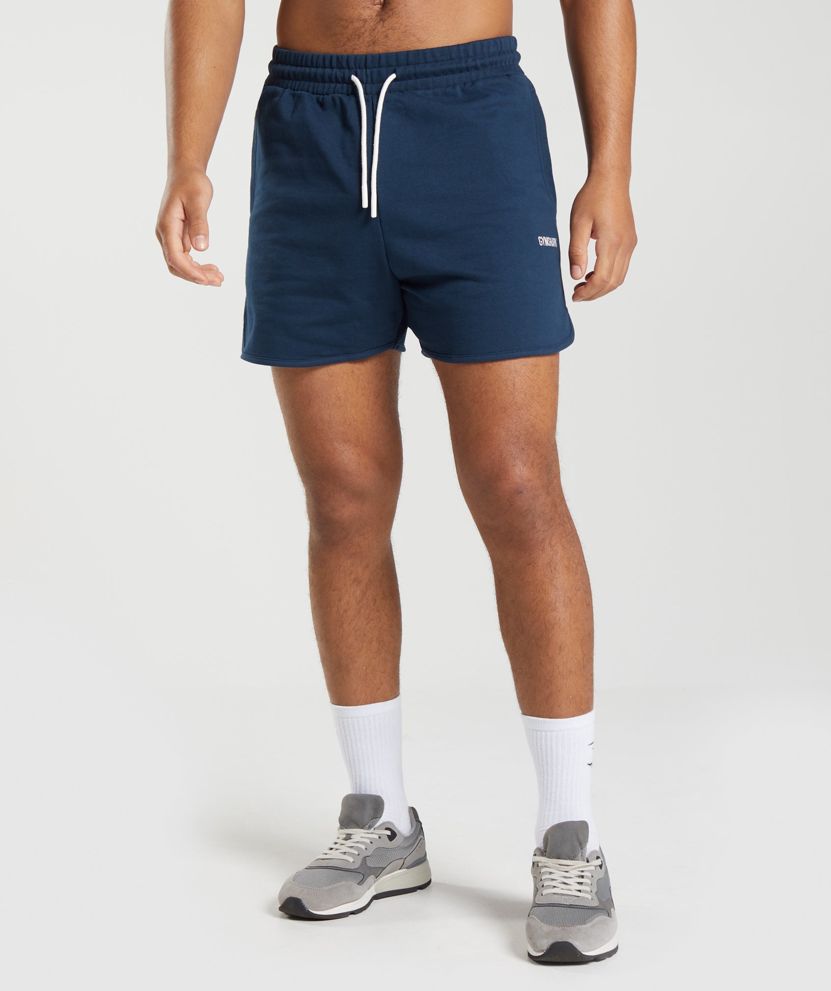 GYMSHARK Gymshark 4" Relaxed Lounge Shorts for Recovery Days - Navy Blue