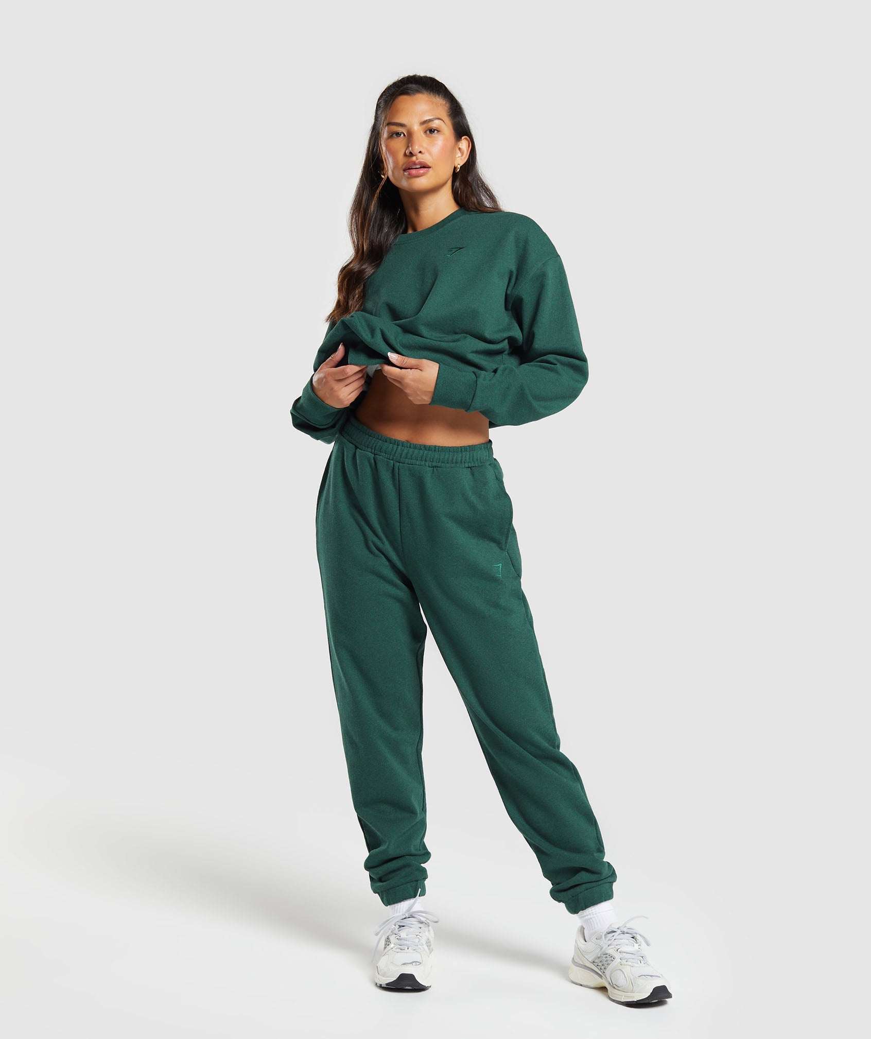 GYMSHARK Gymshark Relaxed Fit Oversized Sweatshirt - Bros Heather Teal Crew