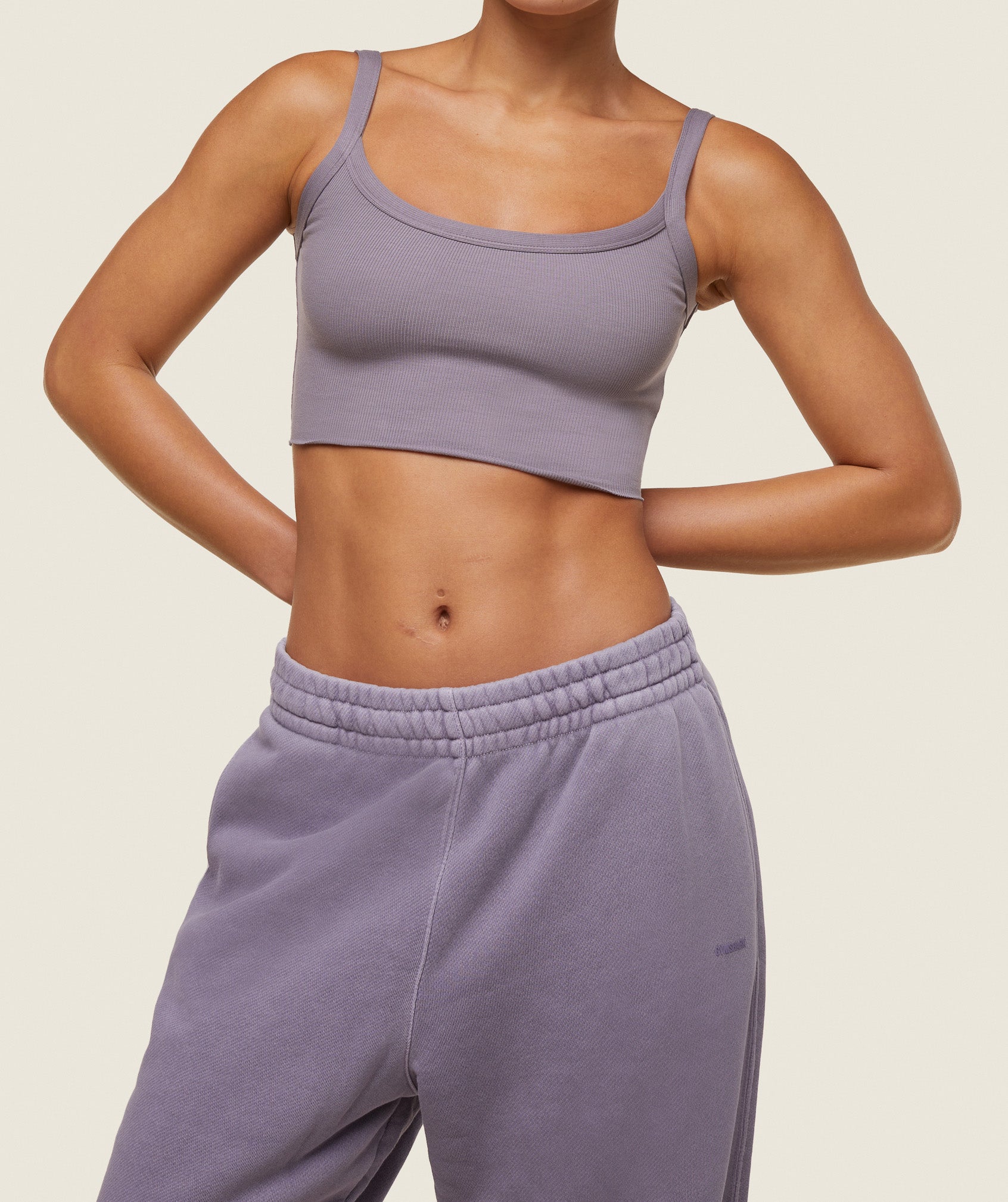 GYMSHARK Women's Ribbed Workout Tank - Soft Lavender Everywear Collection 
