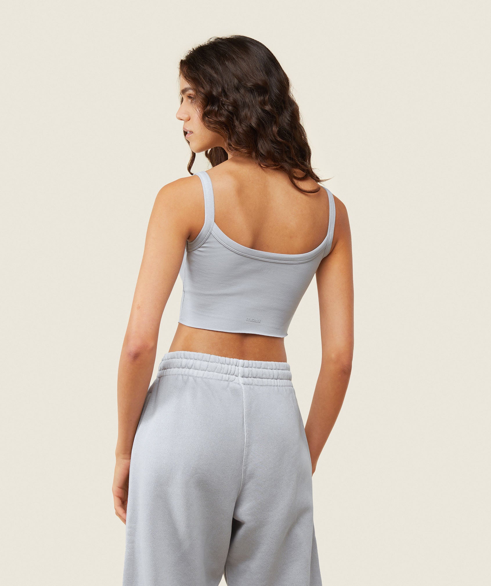 GYMSHARK Gymshark EVERYWEAR Textured Racerback Tank - Frosted Silver 