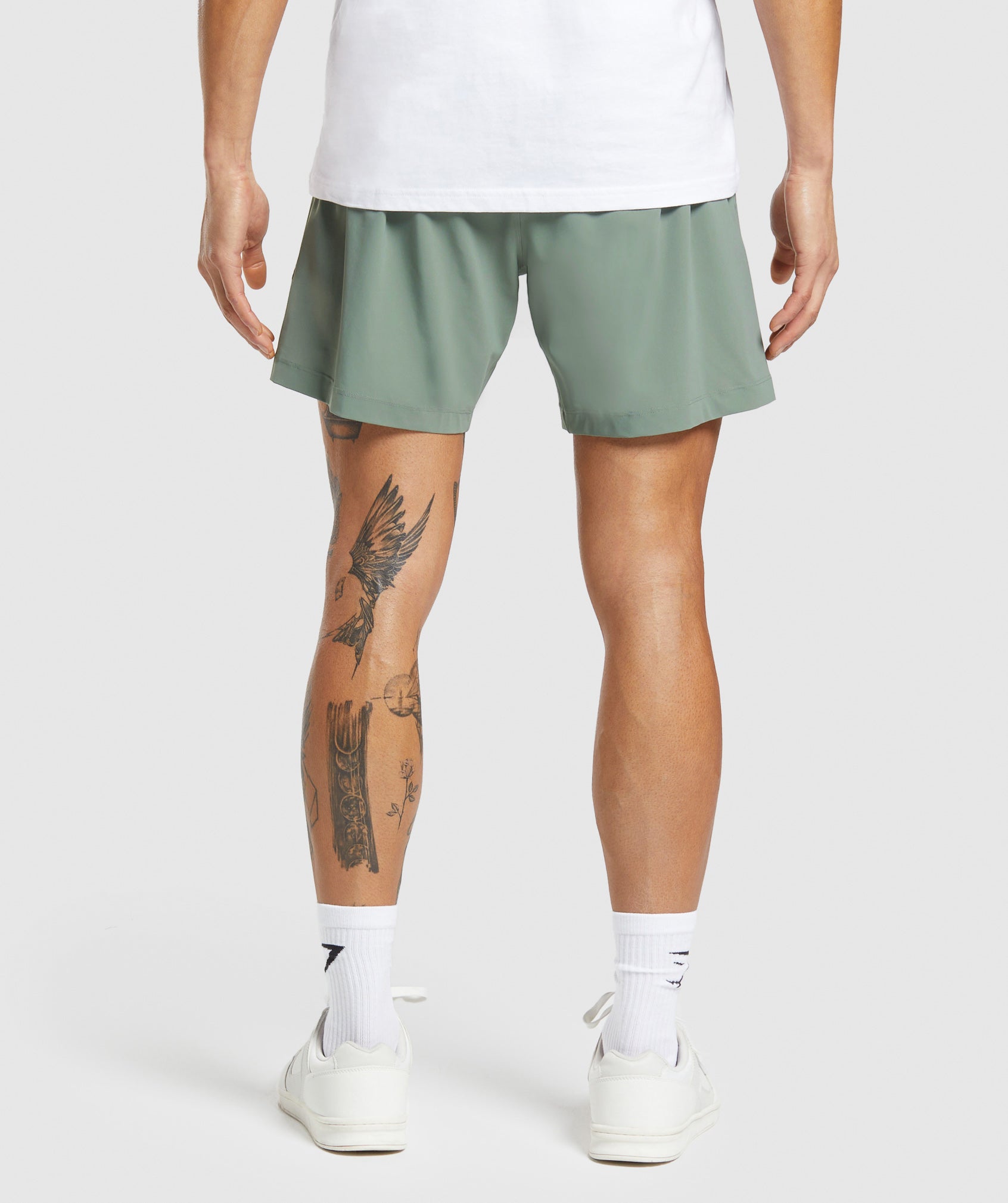 GYMSHARK Men's Performance 6-Inch Workout Shorts - Military Green Color 
