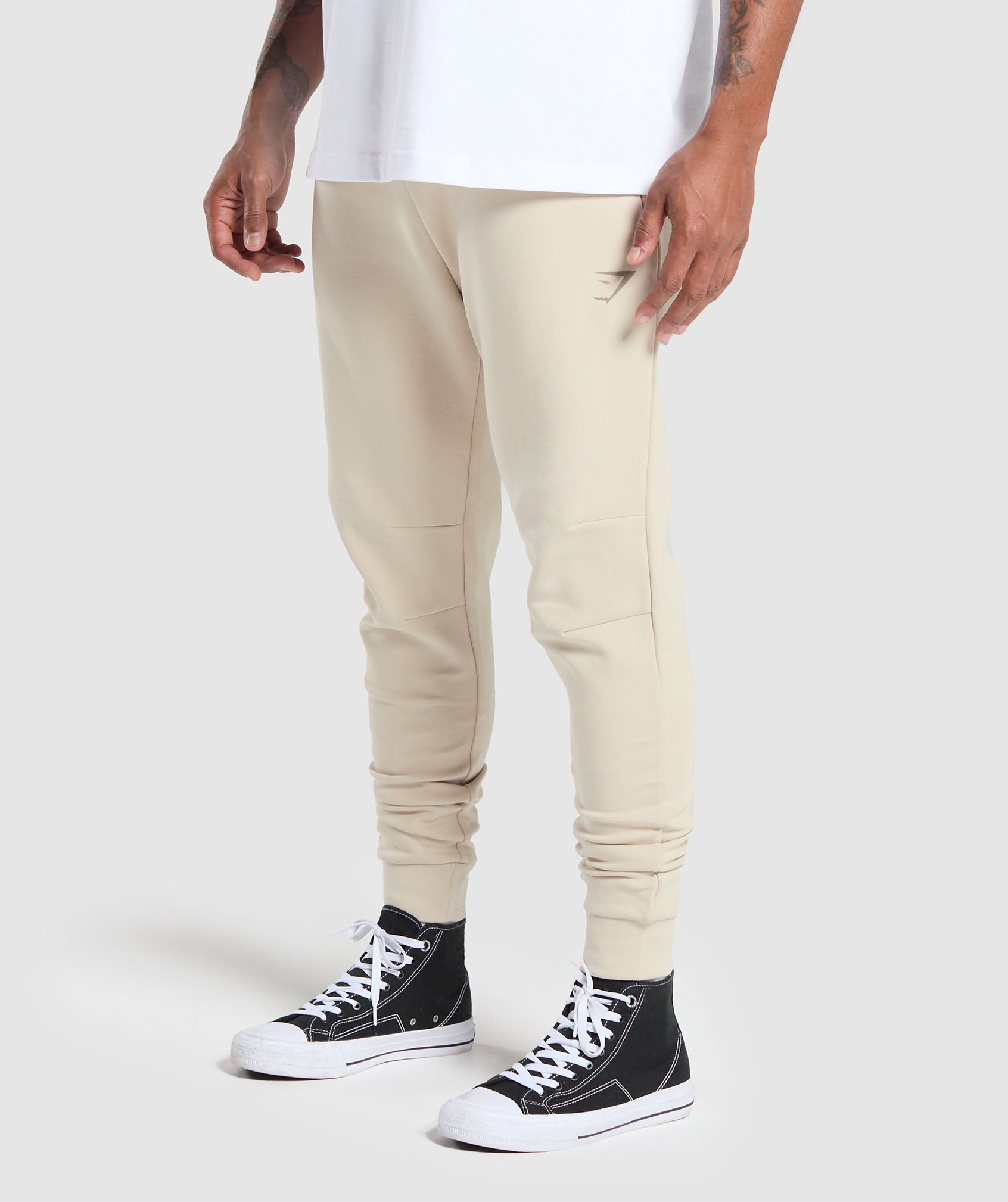 GYMSHARK Relaxed Knit Lounge Sweatpants - Stone Grey 