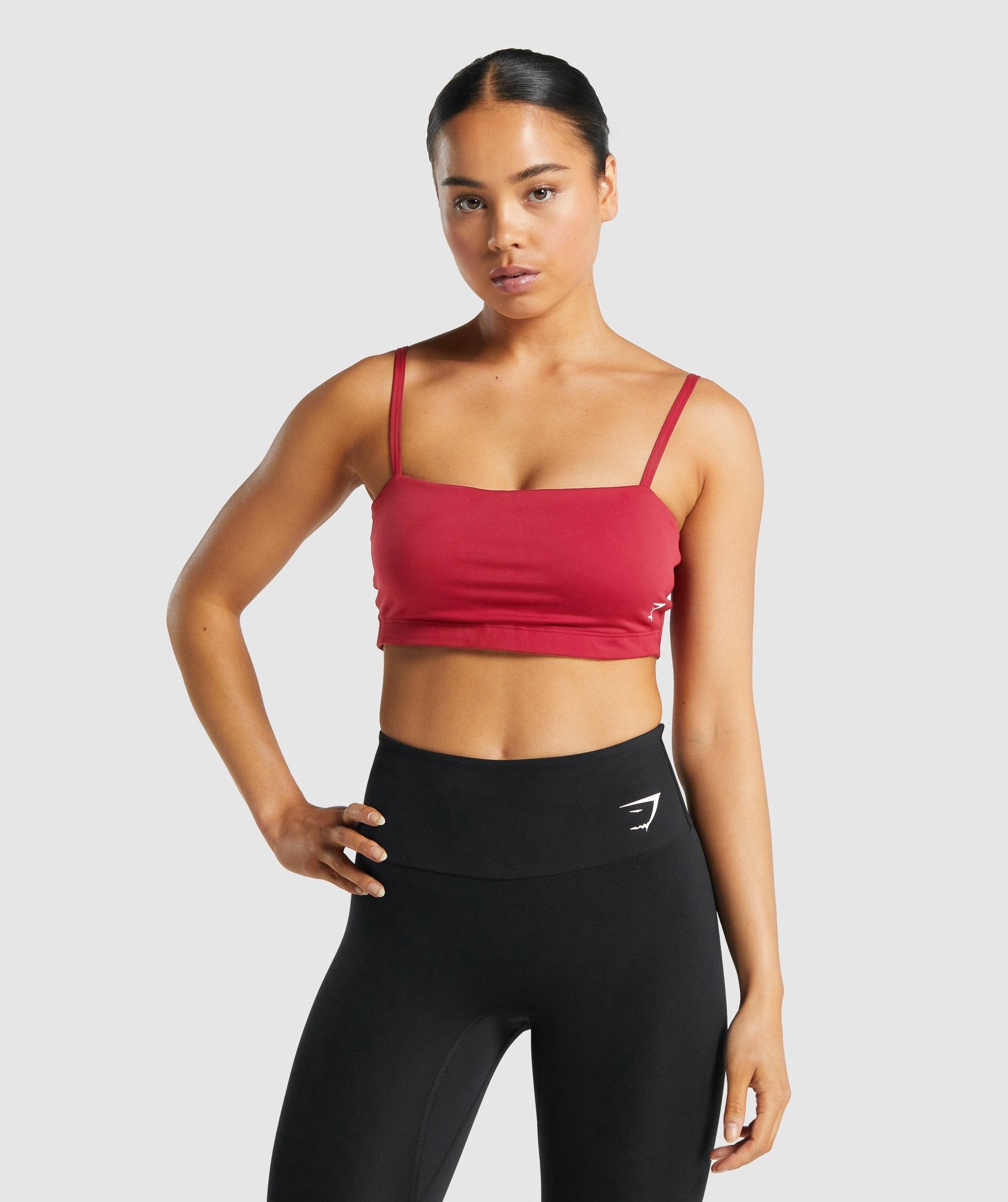 GYMSHARK Gymshark Crisscross Fitness Bra - Deep Wine Red Adjustable Support for High-Intensity Training