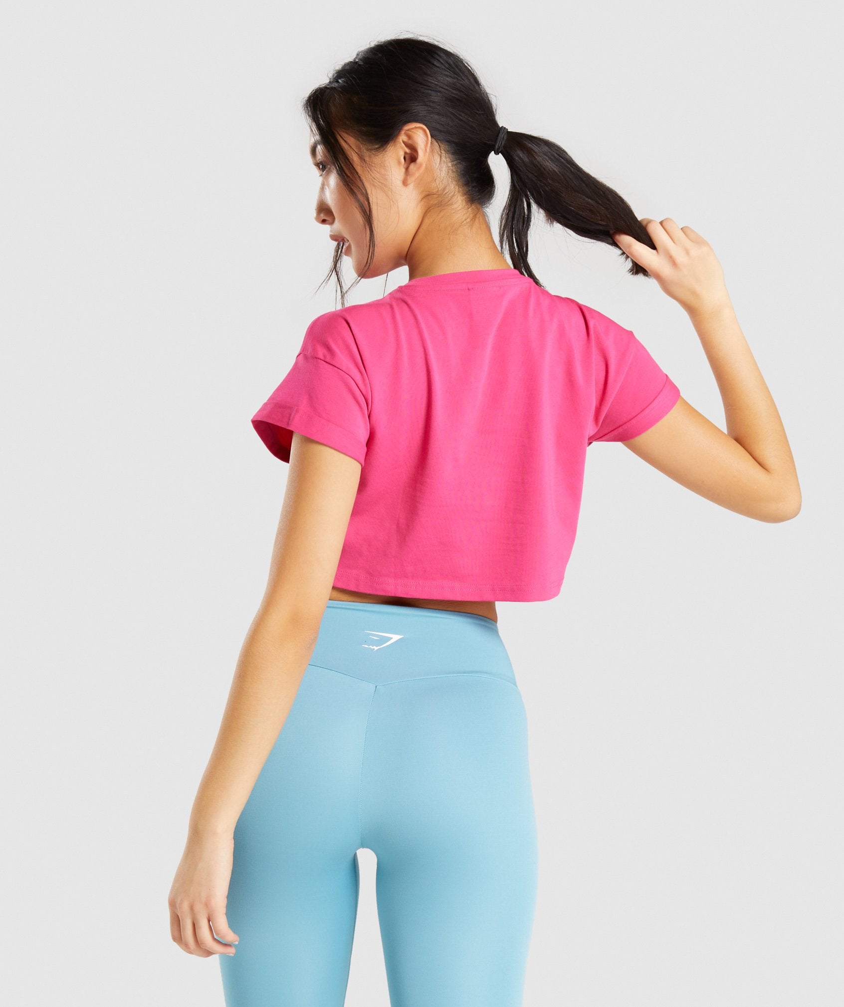 GYMSHARK Fraction-Fit Cropped Workout Tank - Blush Pink 