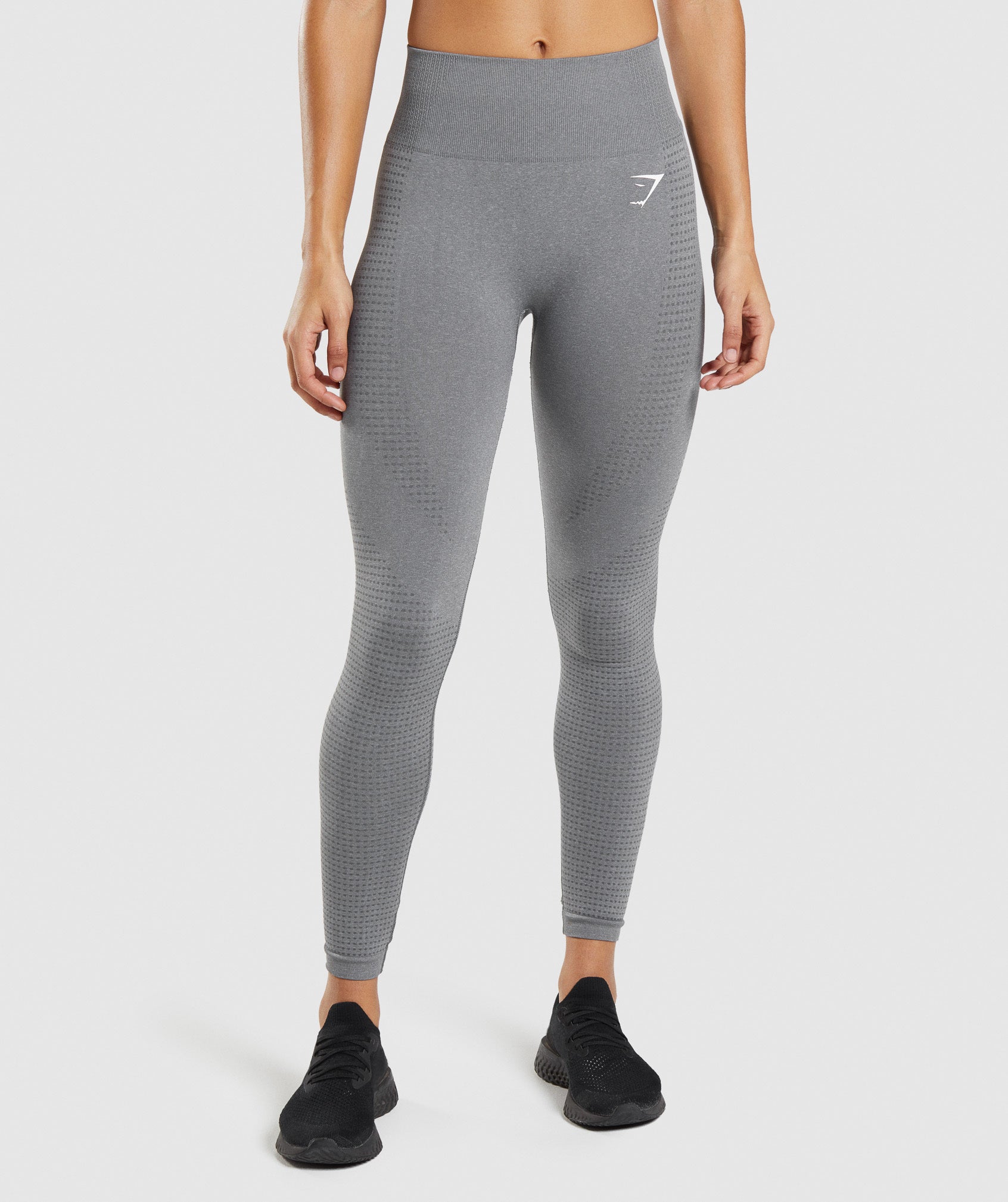 GYMSHARK DNU - Vital V2 Seamless Workout Leggings | High-Waisted Gym Tights | Smoked Grey Marble Print