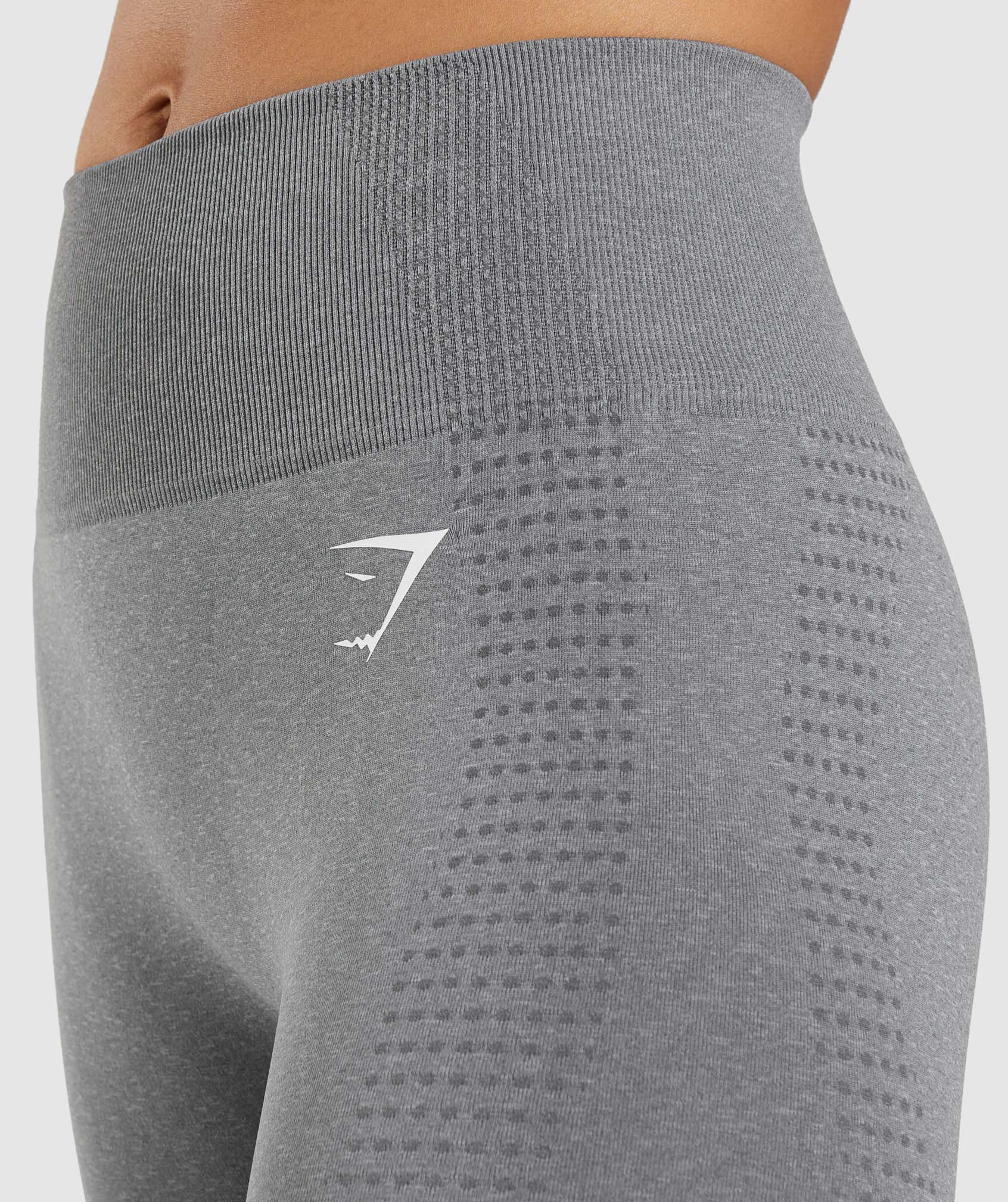 GYMSHARK DNU - Vital V2 Seamless Workout Leggings | High-Waisted Gym Tights | Smoked Grey Marble Print 